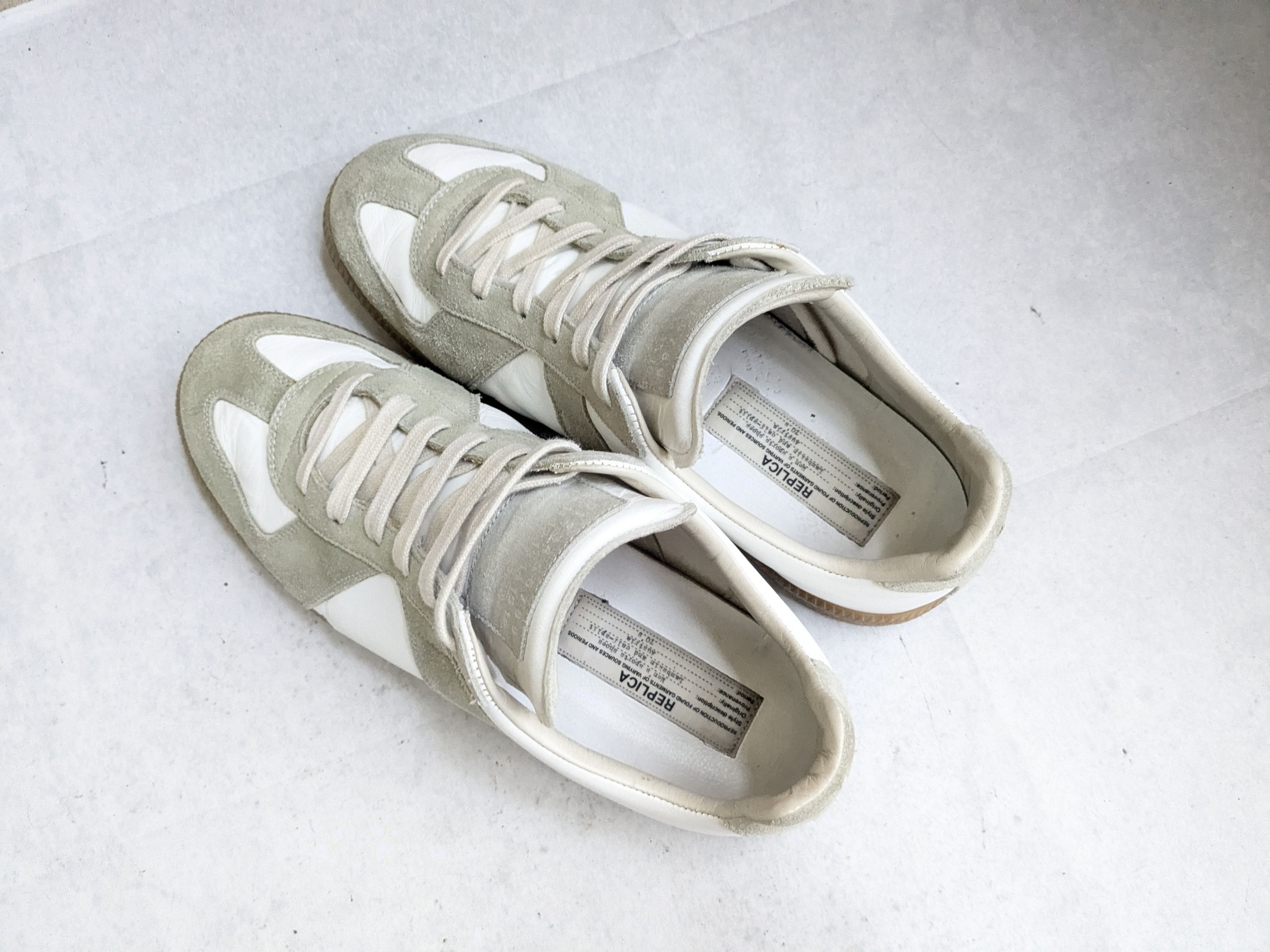 Maison Margiela Maison Margiela Replica GAT White Gray 9 42 Gum Low Tops Size US 9 / EU 42 - 17 Thumbnail