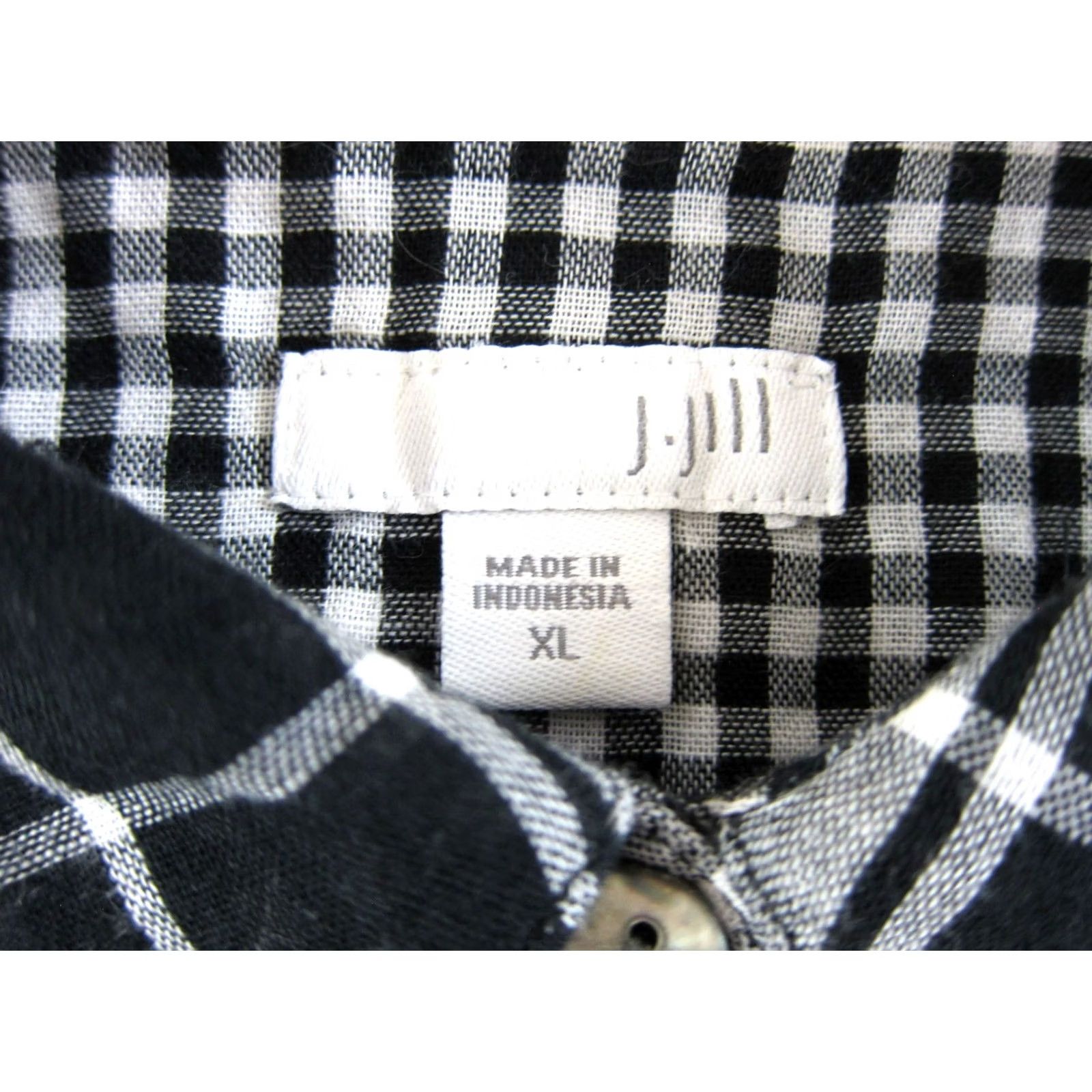 J. Jill J. Jill Blouse Shirt XL 100% Cotton Black Plaid Pocket Collared Long Sleeve Women's Classic Ready-to-Wear Size XL / US 12-14 / IT 48-50 - 3 Thumbnail
