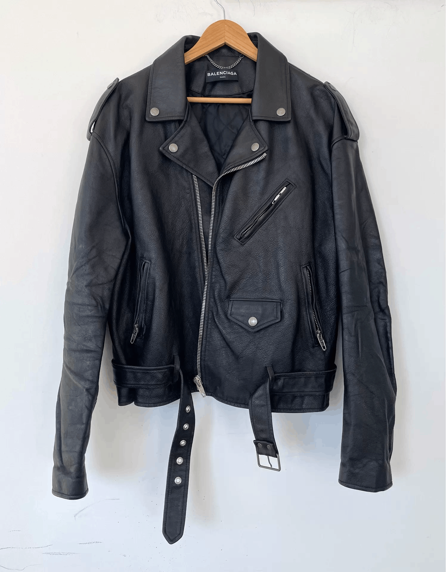 Balenciaga Balenciaga 19FW Leather Biker Jacket - dmc | Grailed