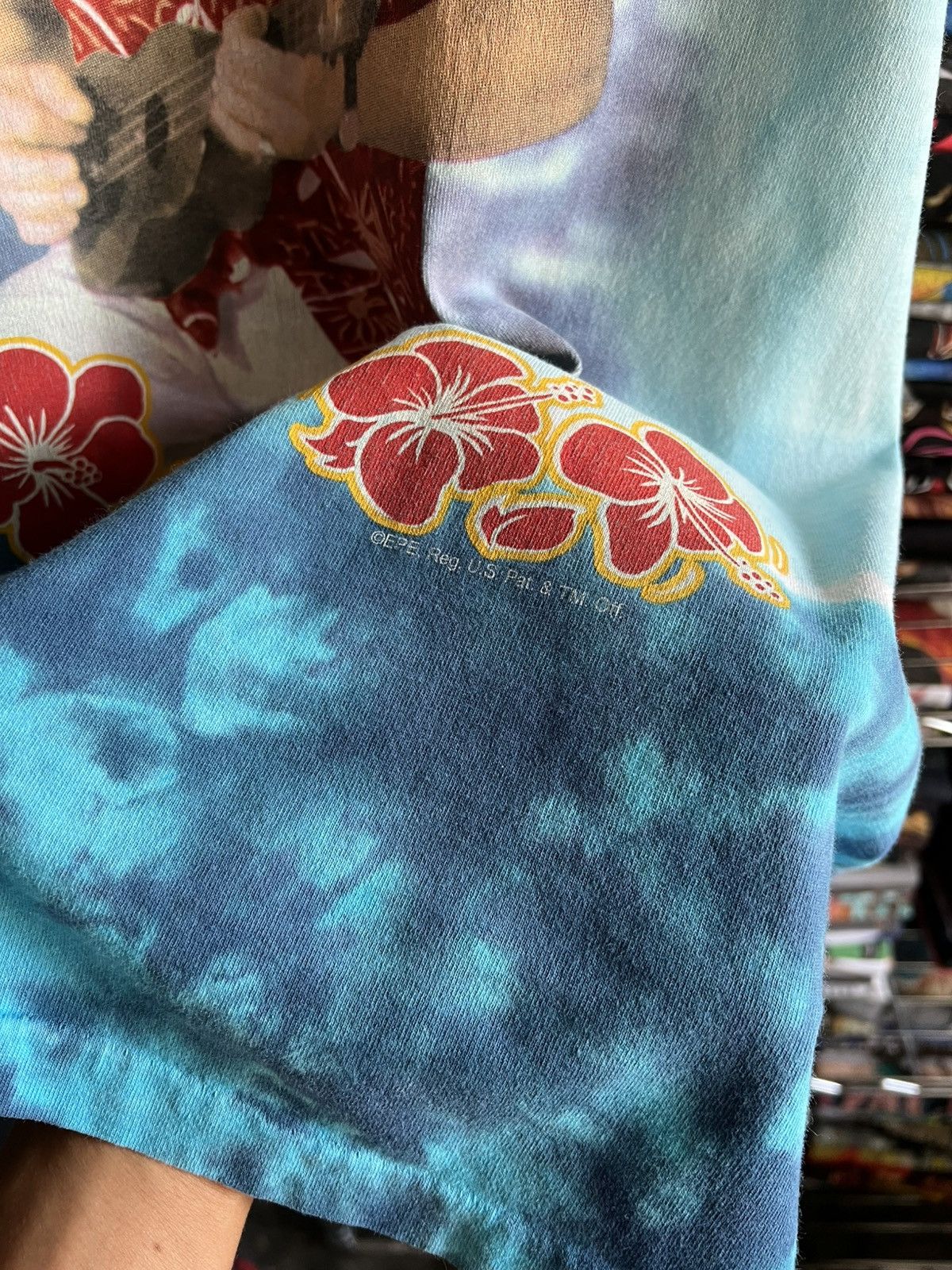 Liquid Blue 90s Elvis Presley Blue Hawaii Single Stitch Tie Dye Band Tee Size US M / EU 48-50 / 2 - 3 Thumbnail