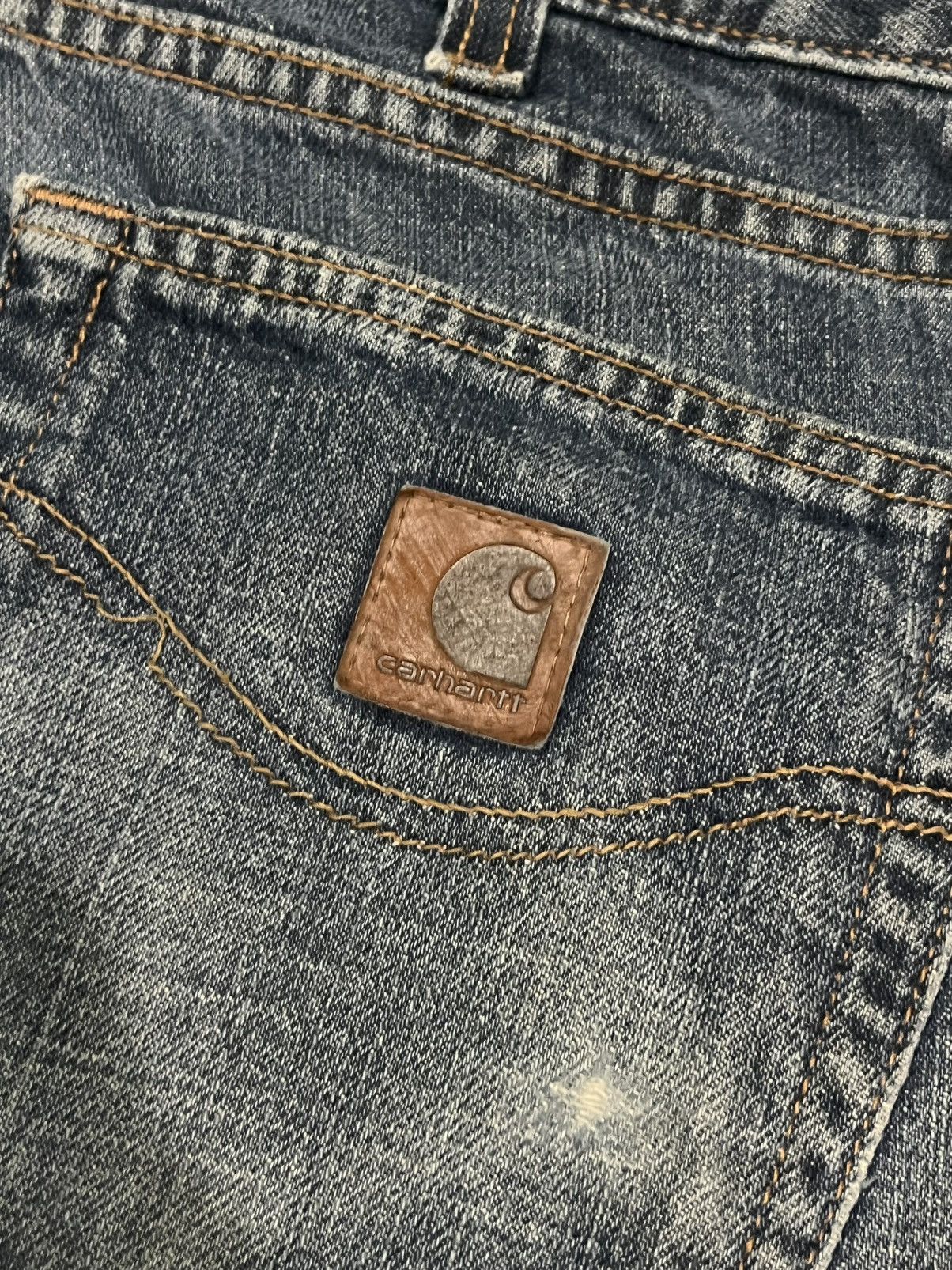 Carhartt Vintage Carhartt Blue Washed Distressed Classic Fit Jeans Size US 36 / EU 52 - 11 Thumbnail