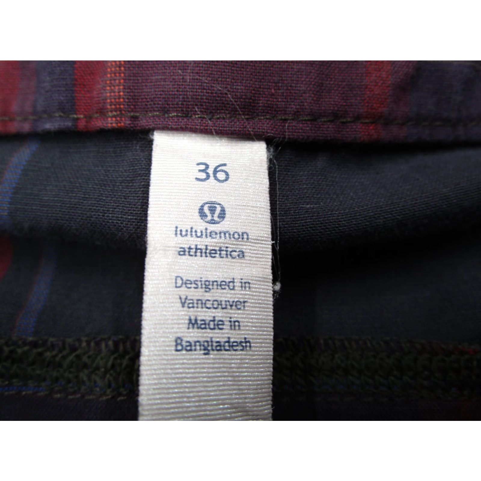 Lululemon Lululemon Mens 36 Red Plaid Commission Shorts 10" Active Walk Resort Golf Cotton Blend 5-Pocket Design Logo Size US 36 / EU 52 - 2 Thumbnail
