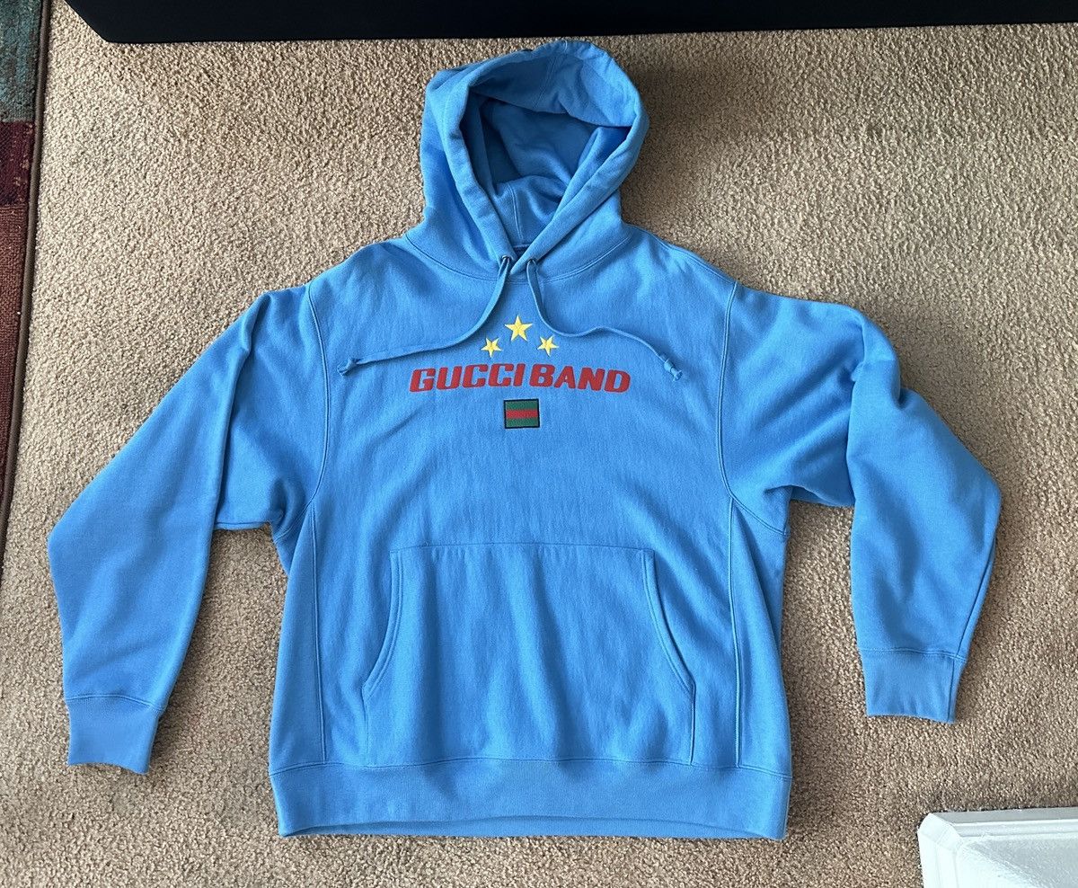 image of Gucci Band Hoodie Blue XL Star, Men's