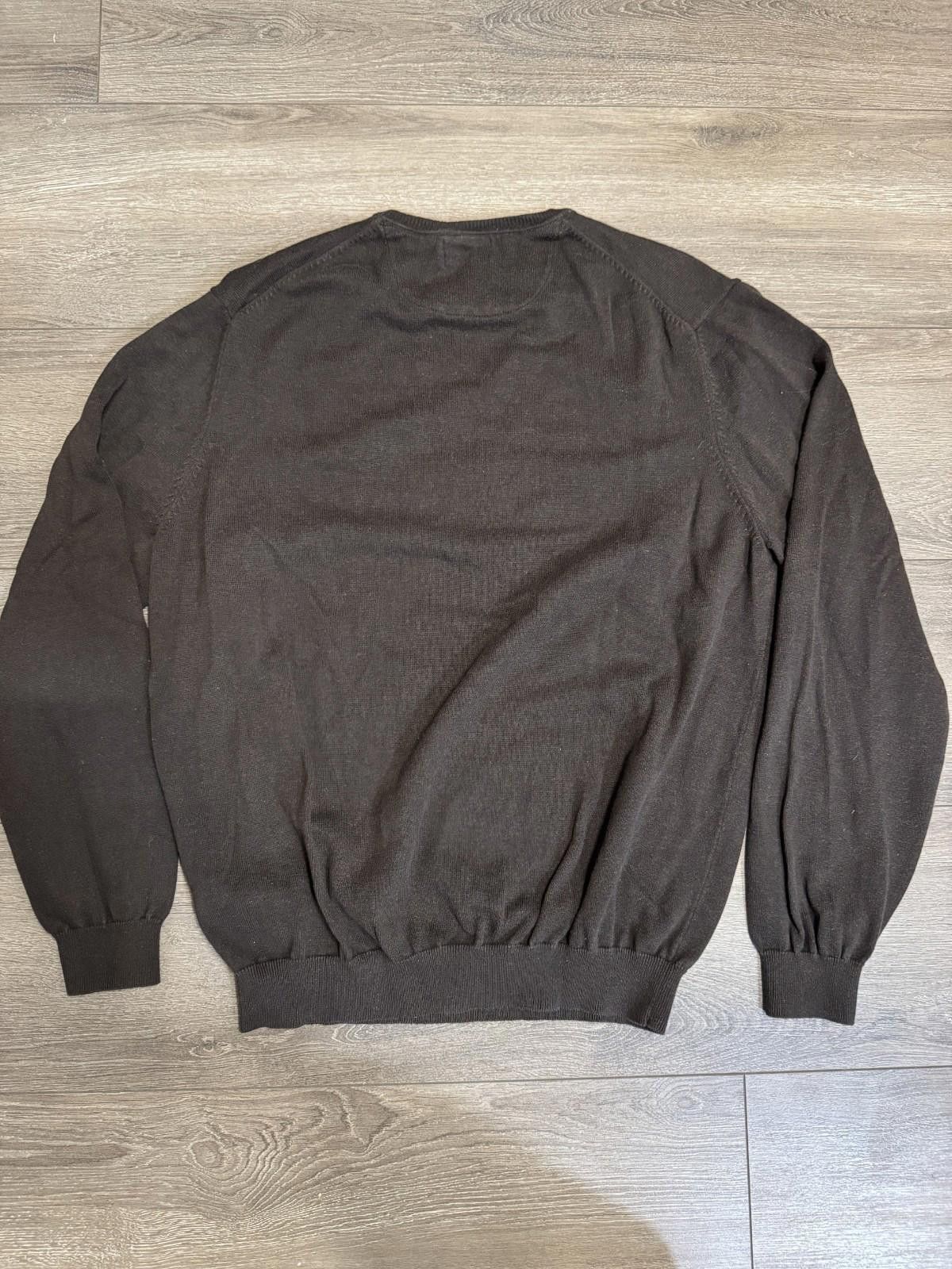 Massimo Dutti Massimo Dutti - Cotton Cashmere Blend Knit Brown V-Neck Size US XXL / EU 58 / 5 - 4 Thumbnail