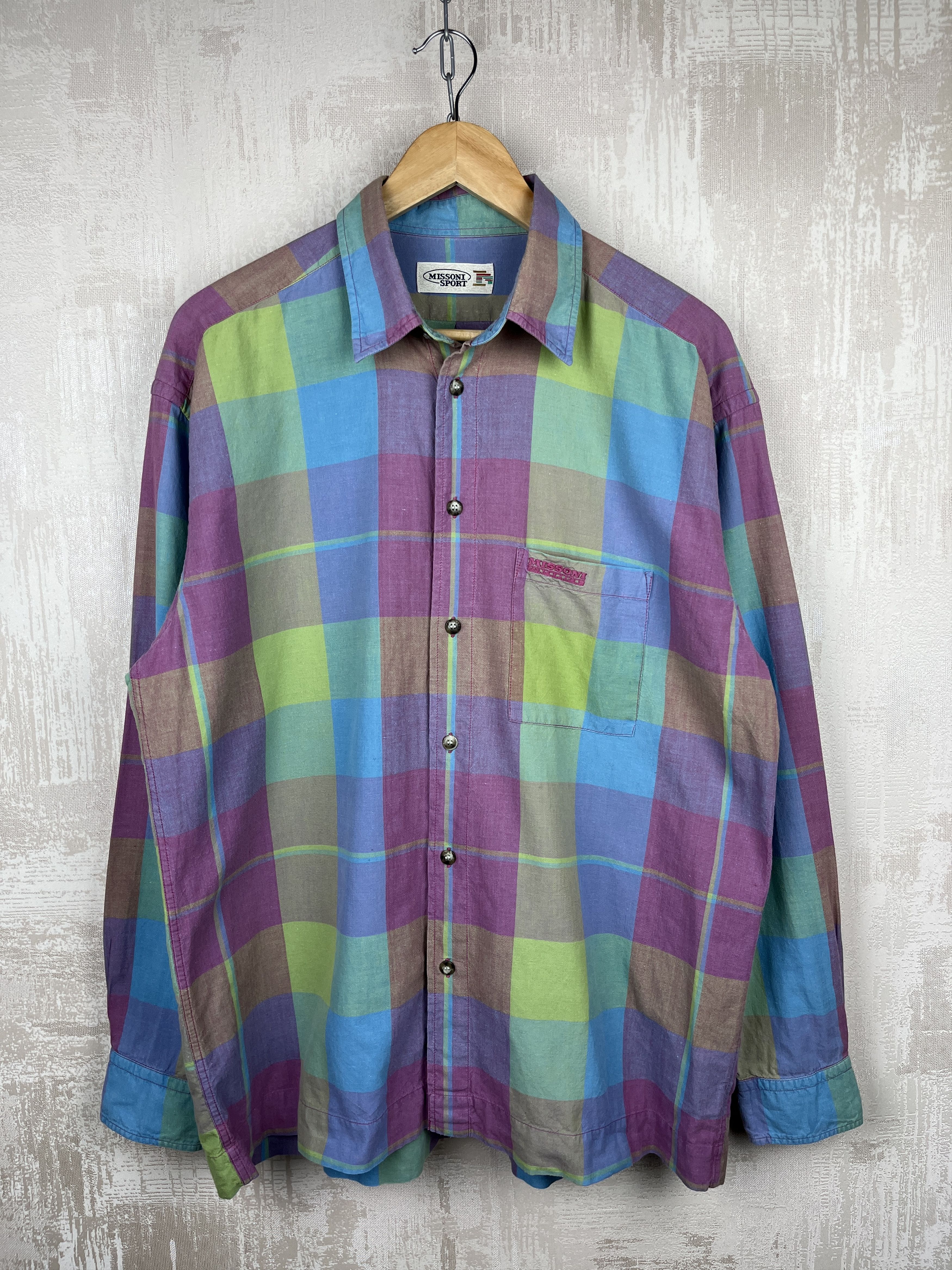 Missoni Missoni Sport Long Sleeve Check Shirt Pocket Plaid Size US M / EU 48-50 / 2 - 3 Thumbnail