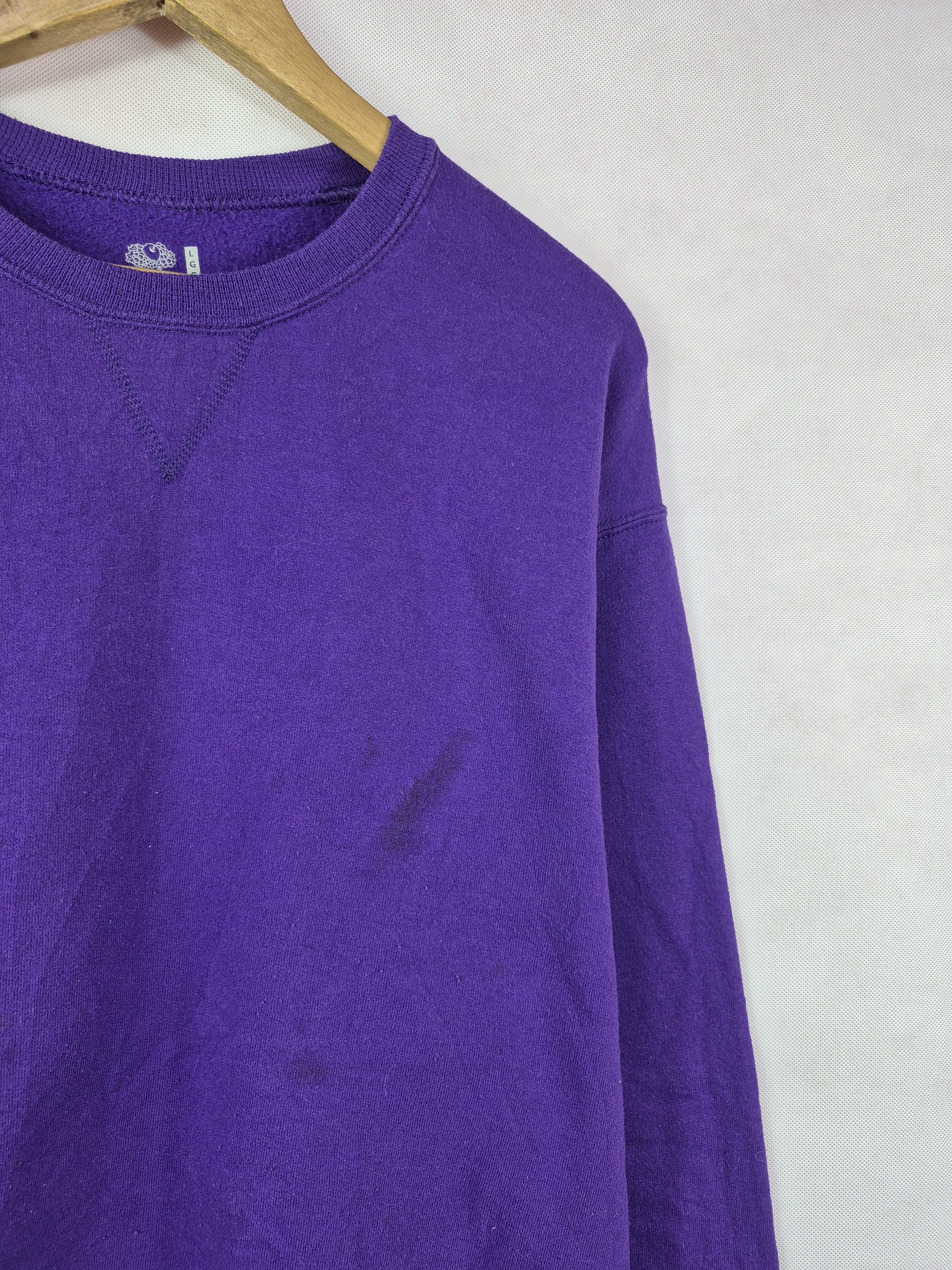 Fruit Of The Loom 🔥 Fruit of the Loom Striking Purple Sweatshirt Jumper Size US L / EU 52-54 / 3 - 2 Thumbnail