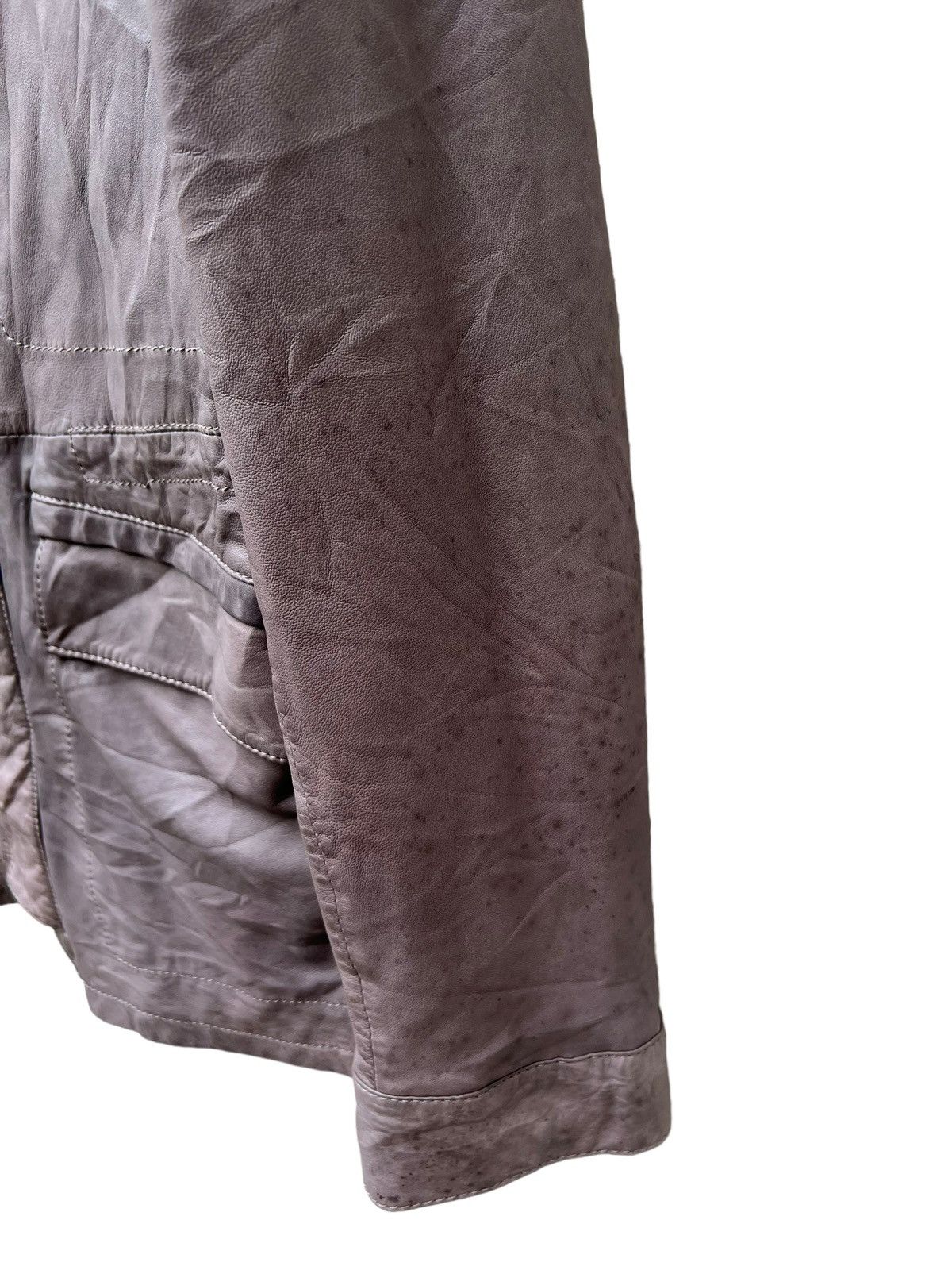 Versace Versace Collection Dirty Patina Lamb Leather Jacket Size US M / EU 48-50 / 2 - 9 Thumbnail