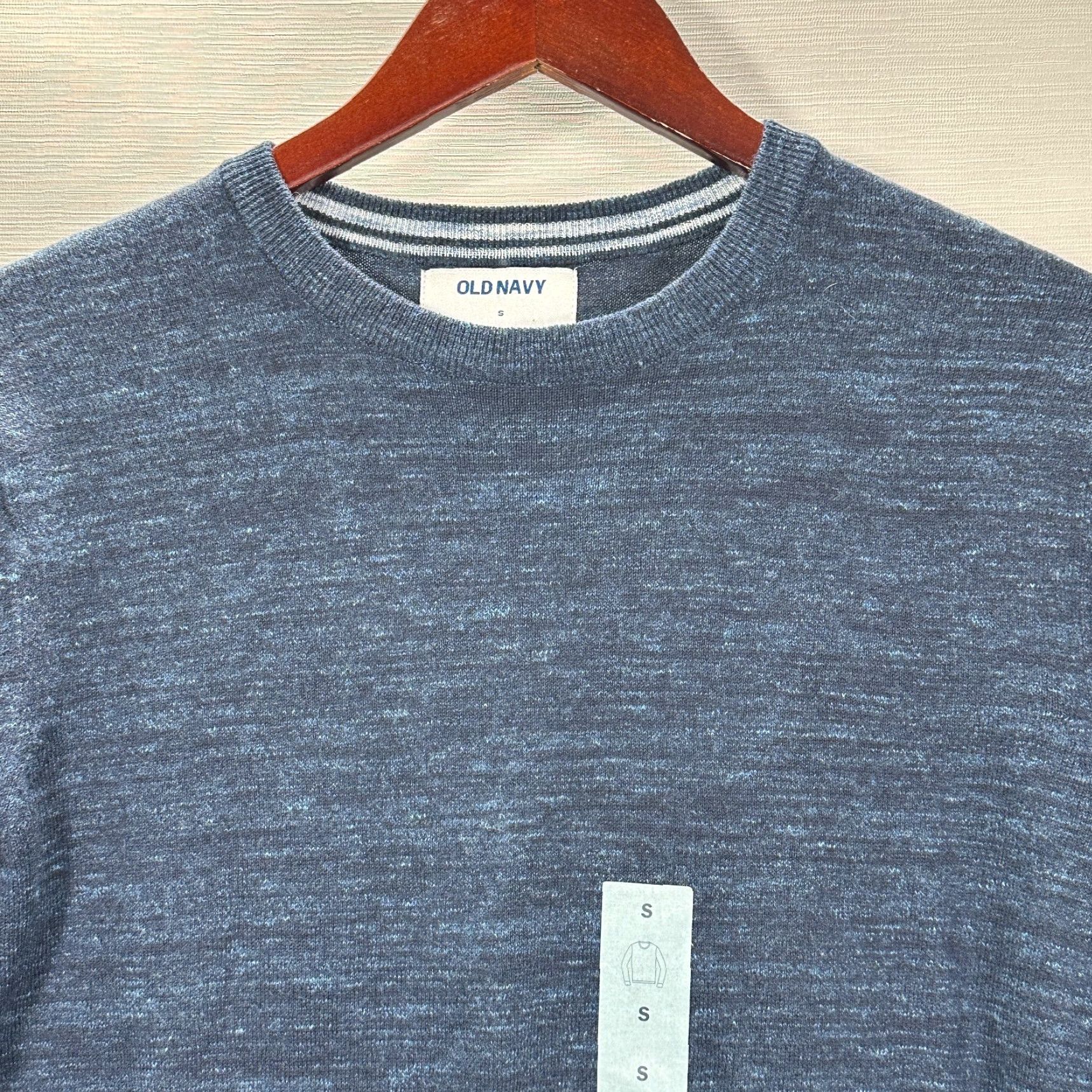 Old Navy Old Navy Sweatshirt Mens Small Blue Knit Crew Pullover Ribbed Cuffs and Hem Size US S / EU 44-46 / 1 - 2 Thumbnail