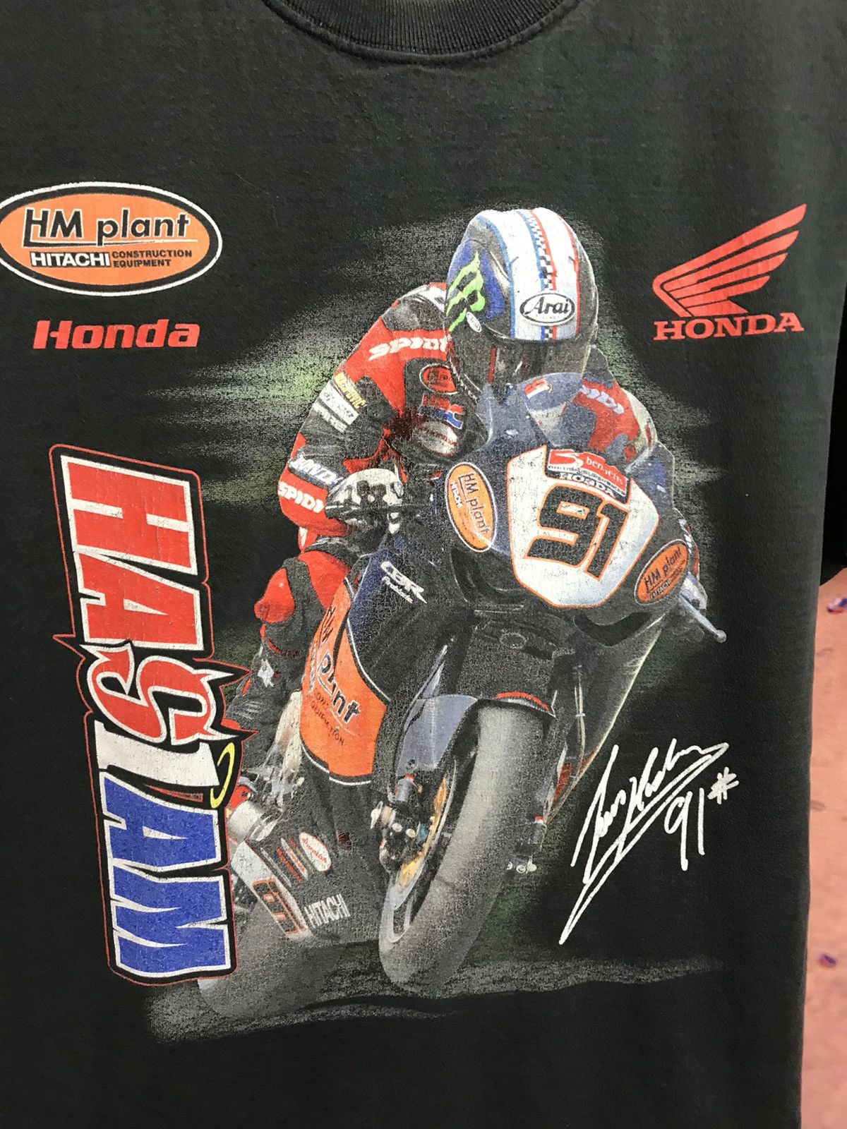 Honda × Vintage Vintage Leon Haslam Honda racing tee Size US M / EU 48-50 / 2 - 3 Thumbnail