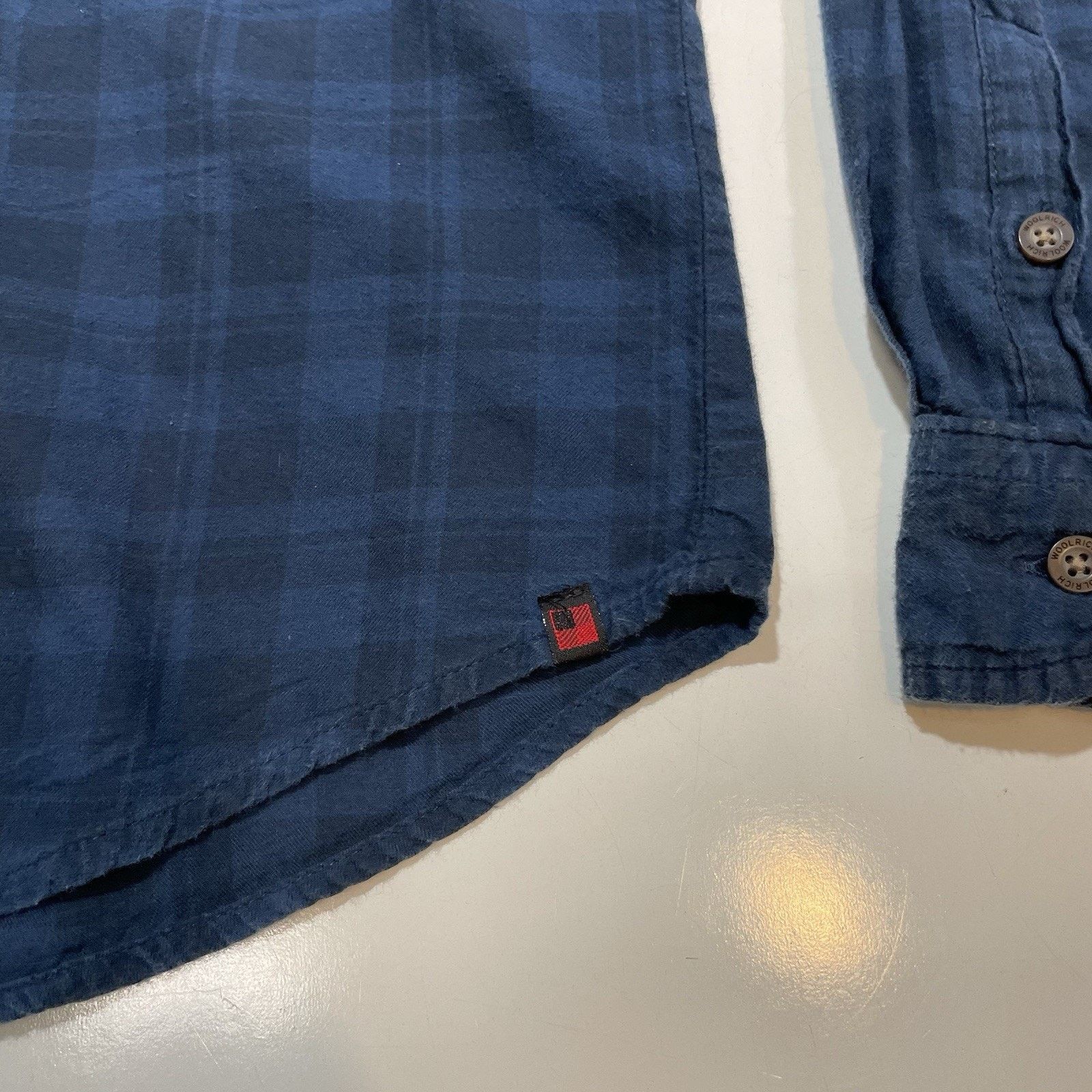 Woolrich Woolen Mills Woolrich Men’s Shirt Blue Plaid Cotton Flannel Checks Small Size US S / EU 44-46 / 1 - 2 Thumbnail