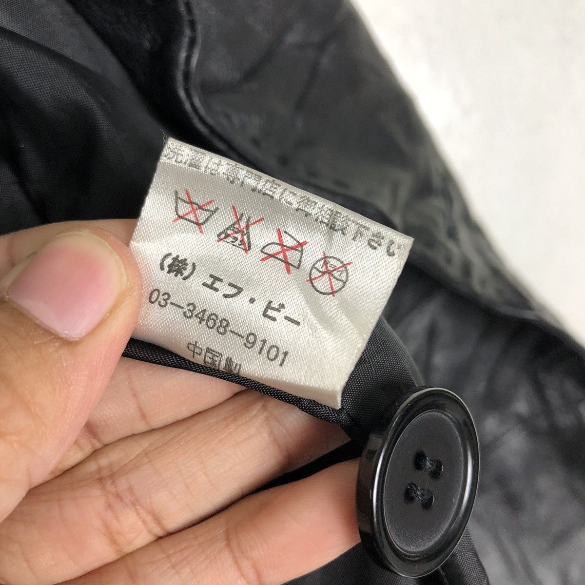 Japanese Brand 🔥Biker Leather Jacket Soft Parachute Design Chest Mania Size US M / EU 48-50 / 2 - 20 Thumbnail