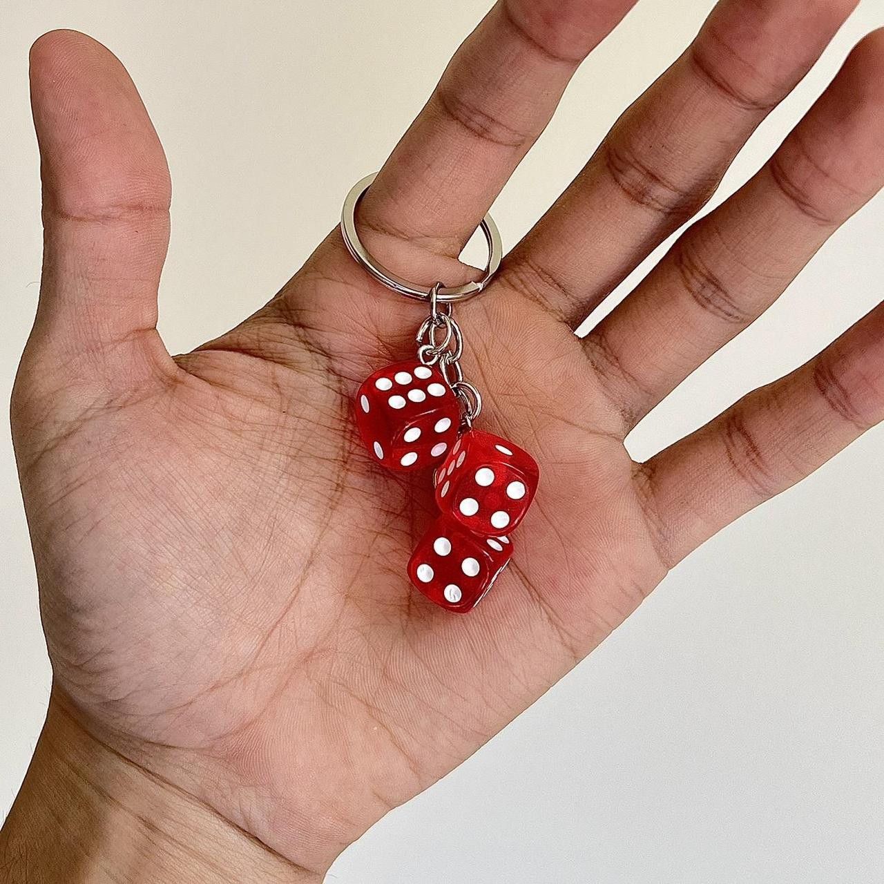 Japanese Brand y2k 2000s red dice keyring for keychain Size ONE SIZE - 4 Thumbnail