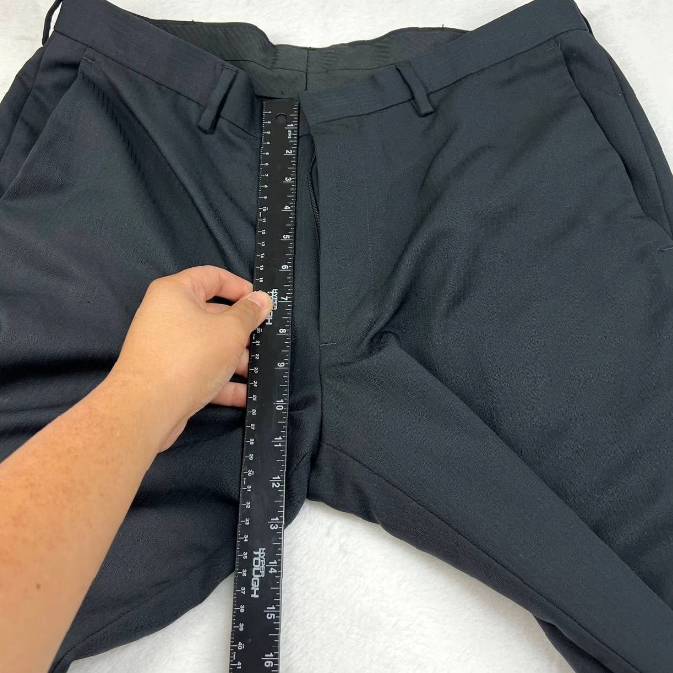 Haggar Haggar Men Jeans Pants Regular Fit High Rise 36x30 Black Denim Chino Straight 5-Pocket Casual Formal Waist 36 Inseam 30 Button Zip Size US 36 / EU 52 - 6 Thumbnail