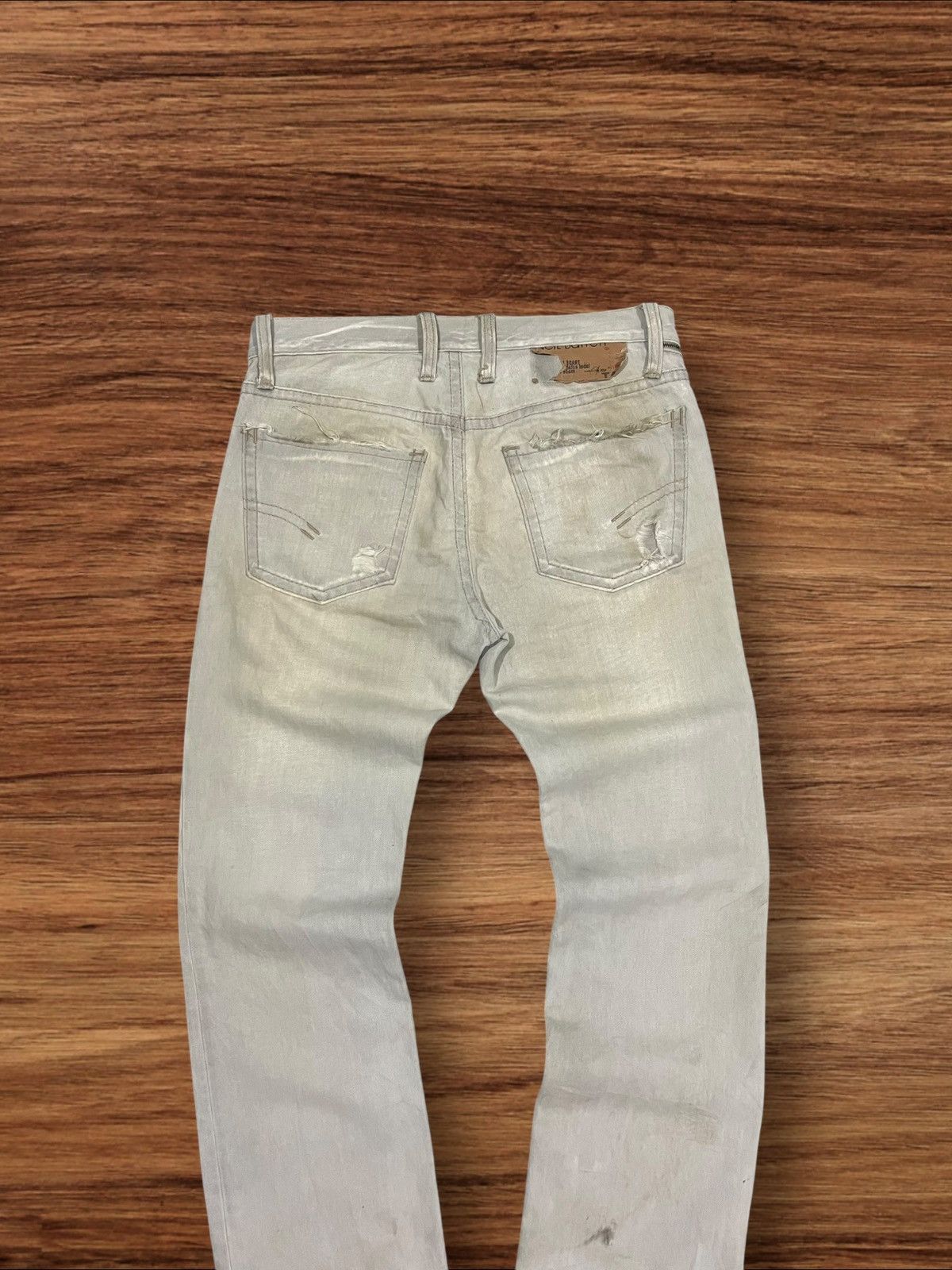 Neil Barrett Vintage Italian Neil Barrett Distressed Button Fly Mud Jeans Size US 33 - 10 Thumbnail