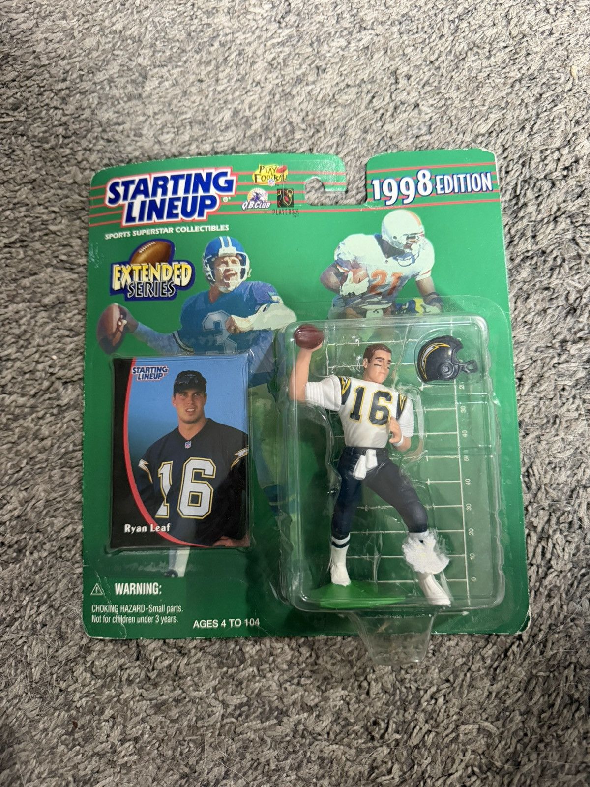 NFL 1998 Kenner Starting Lineup Ryan Leaf Figure & Card Size ONE SIZE - 1 Thumbnail