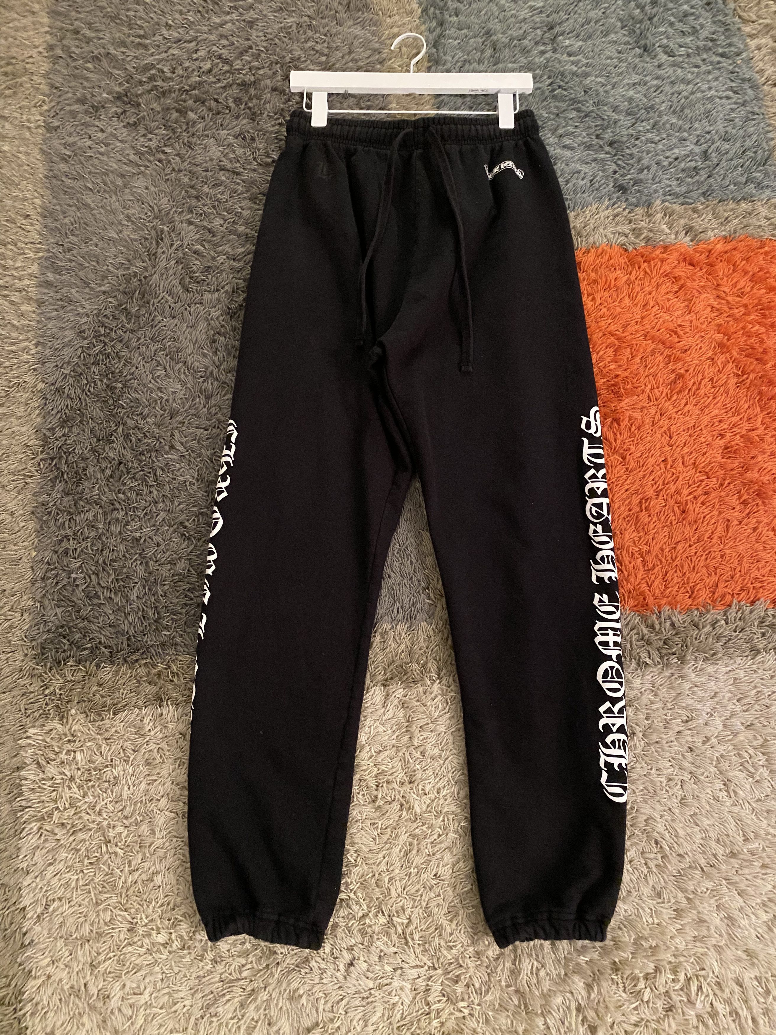 image of Chrome Hearts Ch Sweatpants in Black, Men's (Size 30)