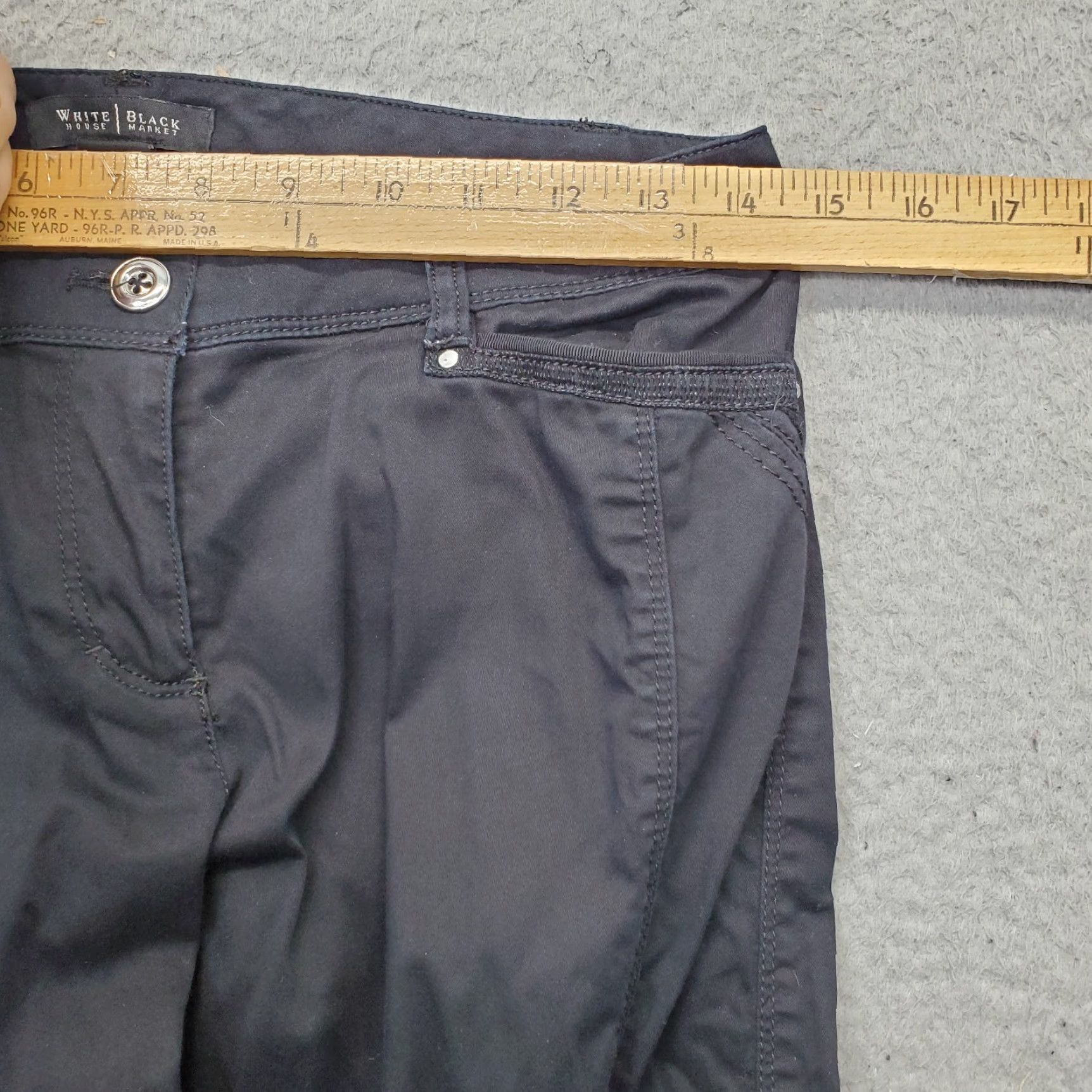 White House Black Market White House Black Market Pants Womens 0 Black Crop Cargo Stretch Cotton Utility Regular Straight Pocketed Modern 0 Womens Size 0 Black Size 25" / US 0 / IT 36 - 6 Thumbnail