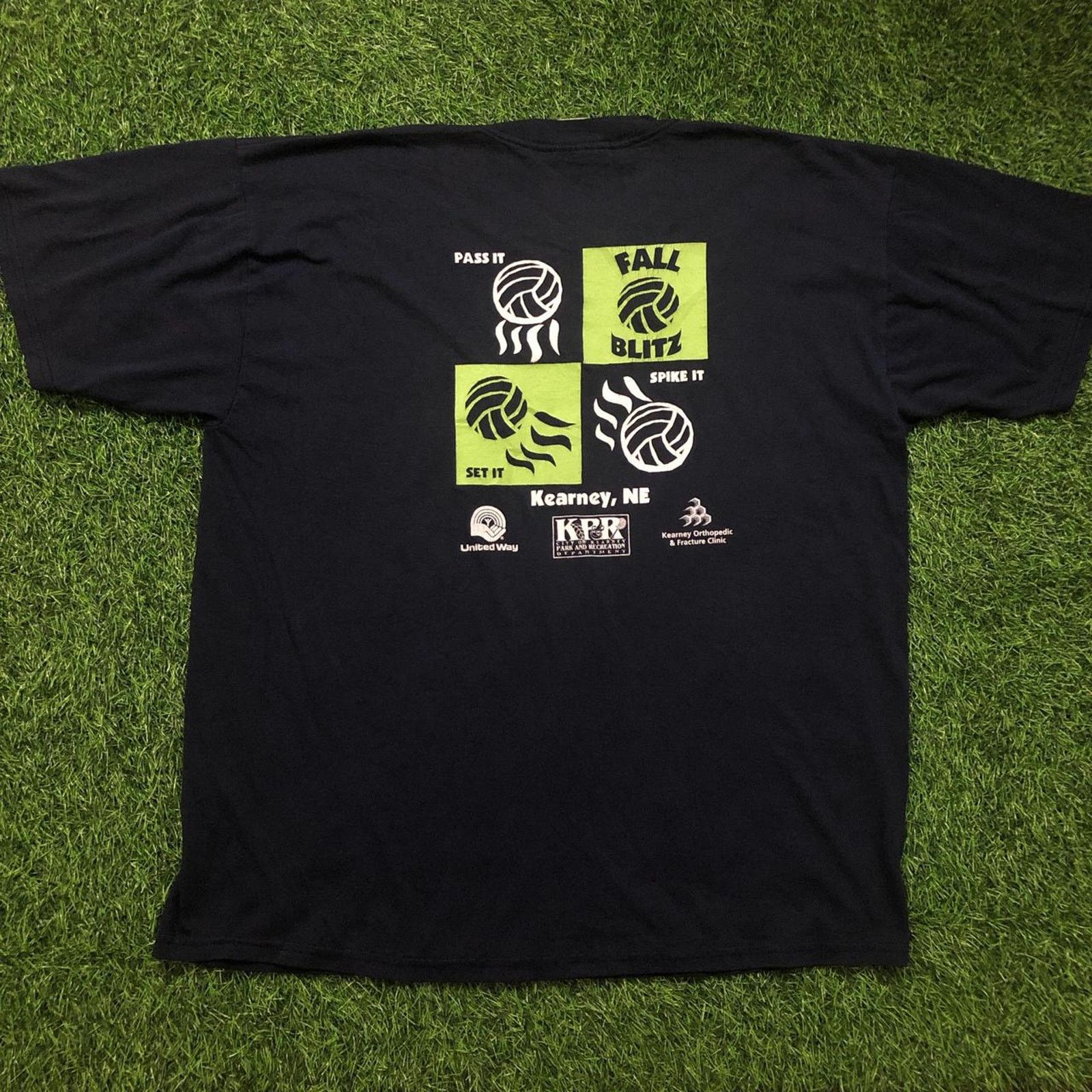 Jerzees Navy/Green Kearney, Nebraska Volleyball Graphic Tee Size US XL / EU 56 / 4 - 2 Thumbnail