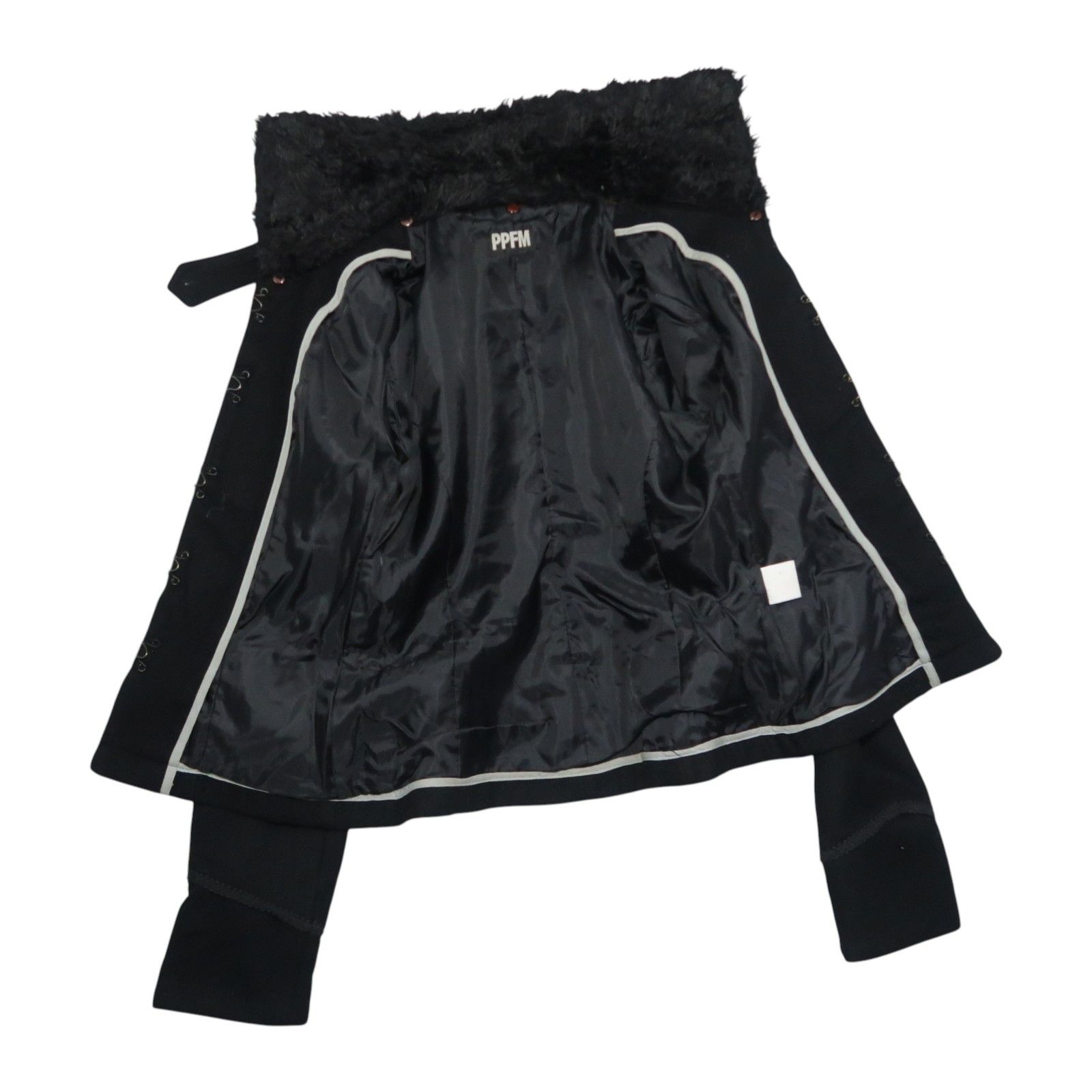 14th Addiction 2000s PPFM - Napoleon Wool Jacket Detachable Fur Size US S / EU 44-46 / 1 - 3 Thumbnail
