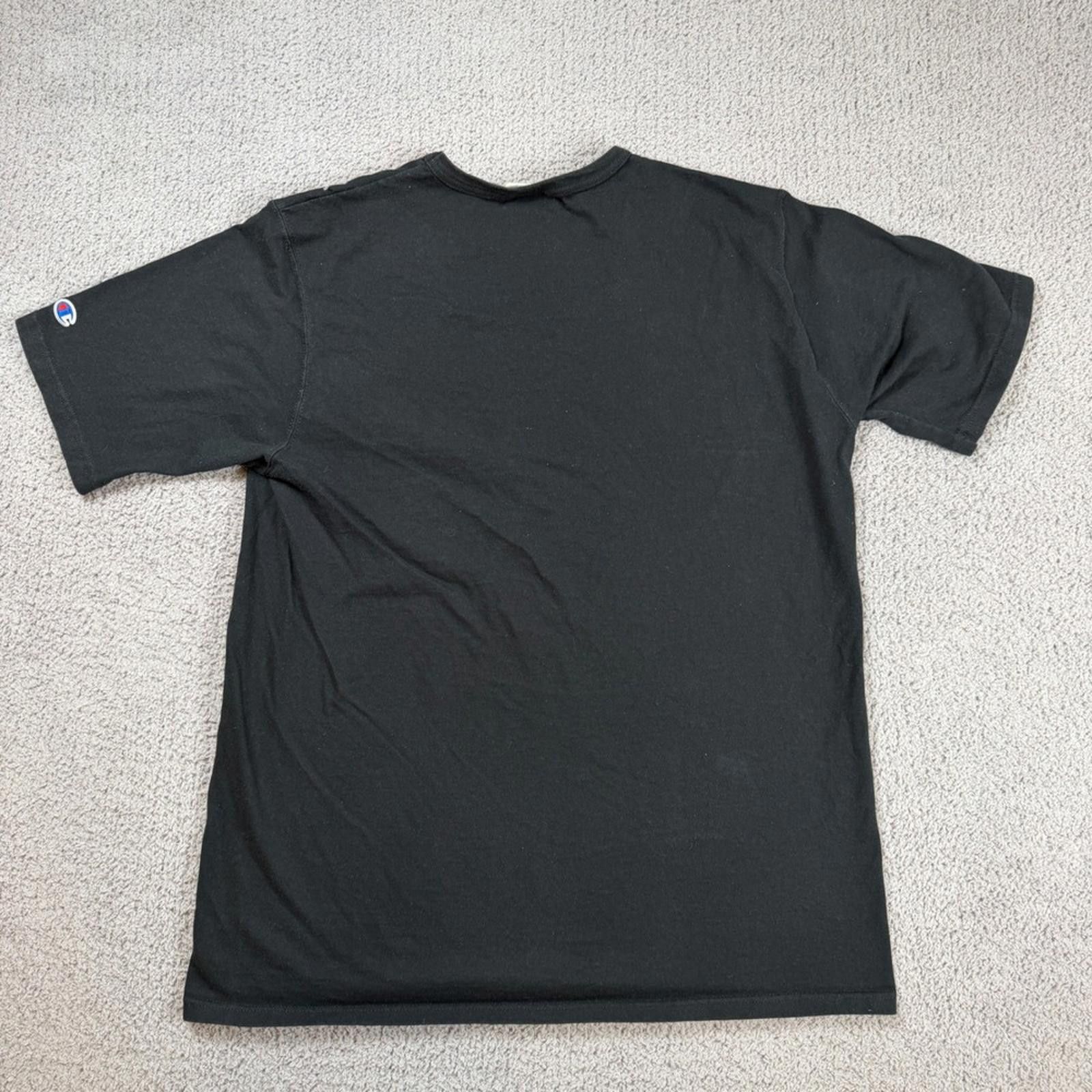 Champion Champion Mens XL Black Graphic T Shirt Trippy Skull Globe Size US XL / EU 56 / 4 - 3 Thumbnail