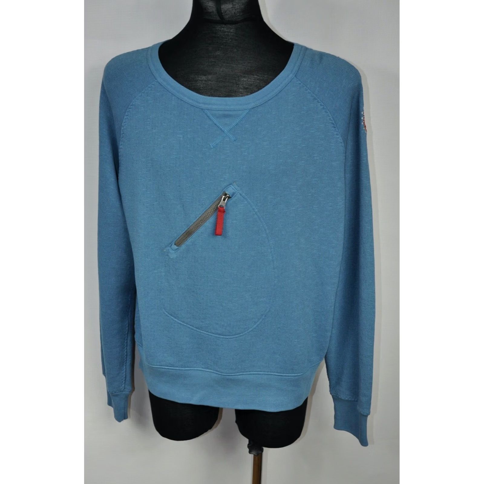 Parajumpers Parajumpers Sweatshirt Men L Blue Cotton Logo Pullover Modern Fit Size L Size US L / EU 52-54 / 3 - 2 Thumbnail