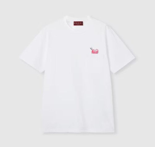 Gucci o1la5ras0426 Cotton Jersey Short Sleeve T-Shirt With Print Size L / US 10 / IT 46 - 1 Thumbnail