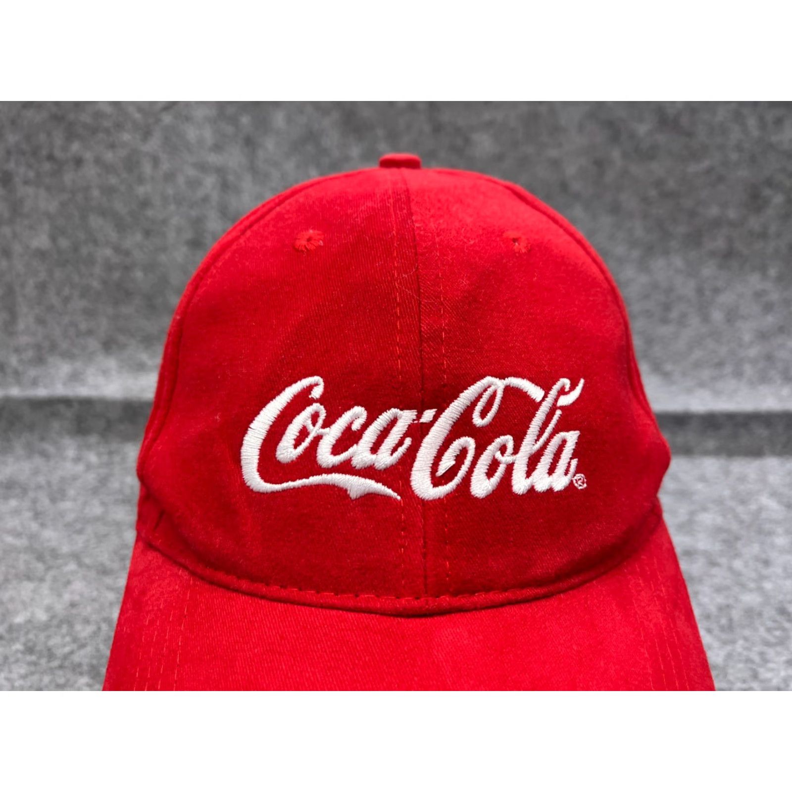 Vintage Coca Cola Quake City Caps Hat Strap Back Adult One Size Red 100% Cotton Size ONE SIZE - 2 Thumbnail