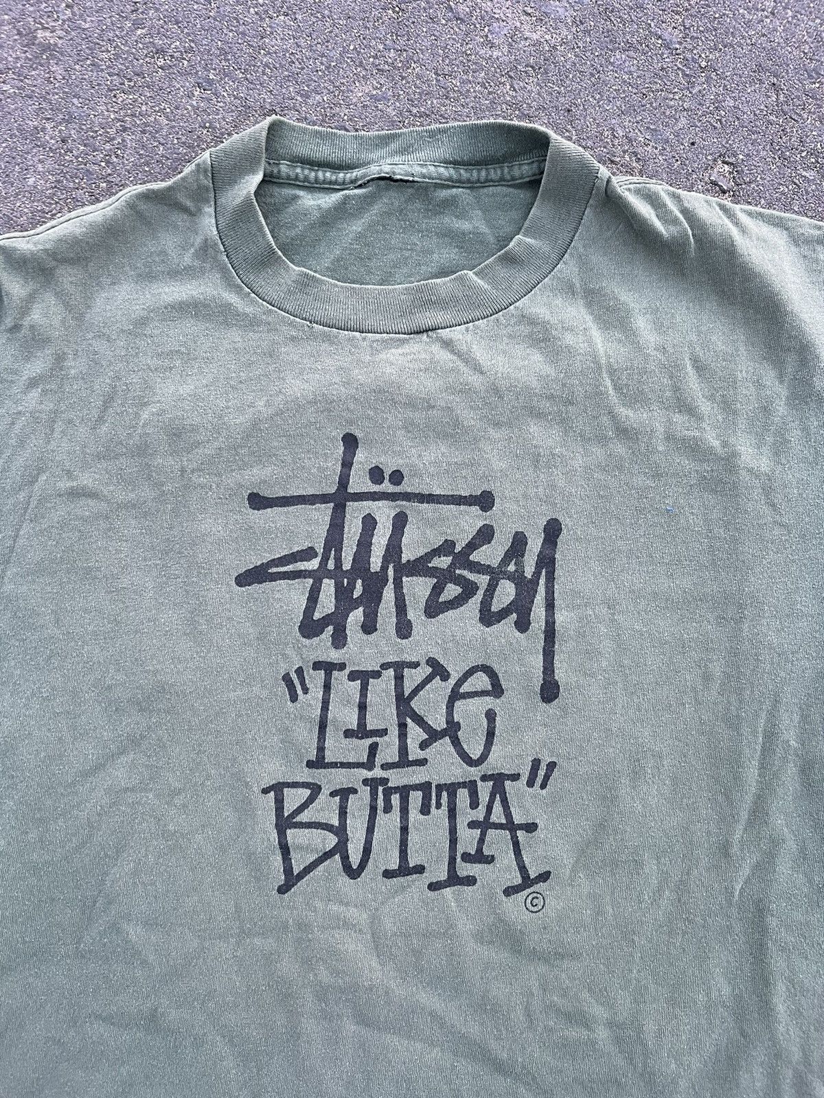 image of Stussy Graphic Tee / Like Butta in Green, Men's (Size Large)