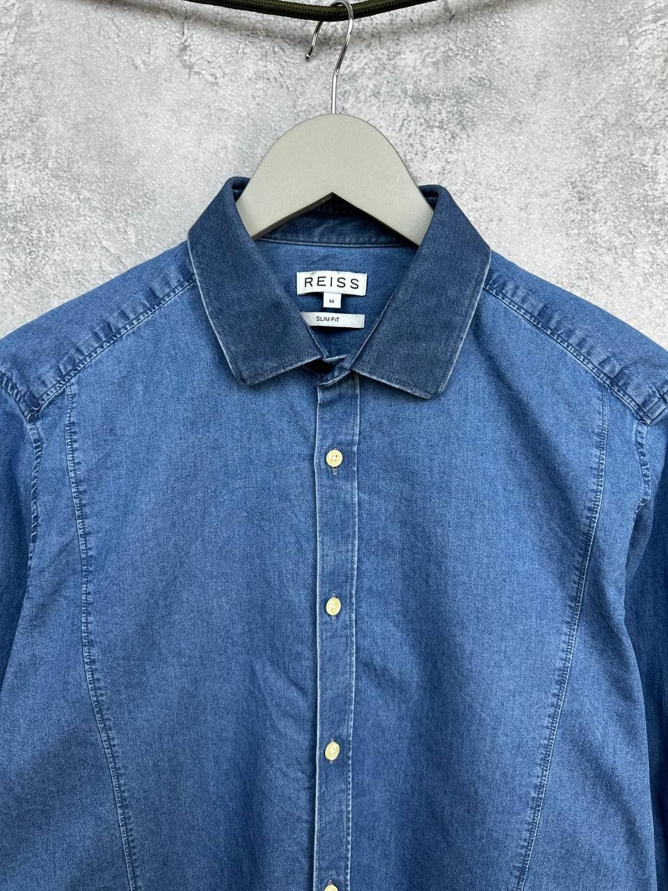 Reiss Reiss Bronx Contrast Collar Chambray Shirt Button Up LS SF Size US M / EU 48-50 / 2 - 4 Thumbnail
