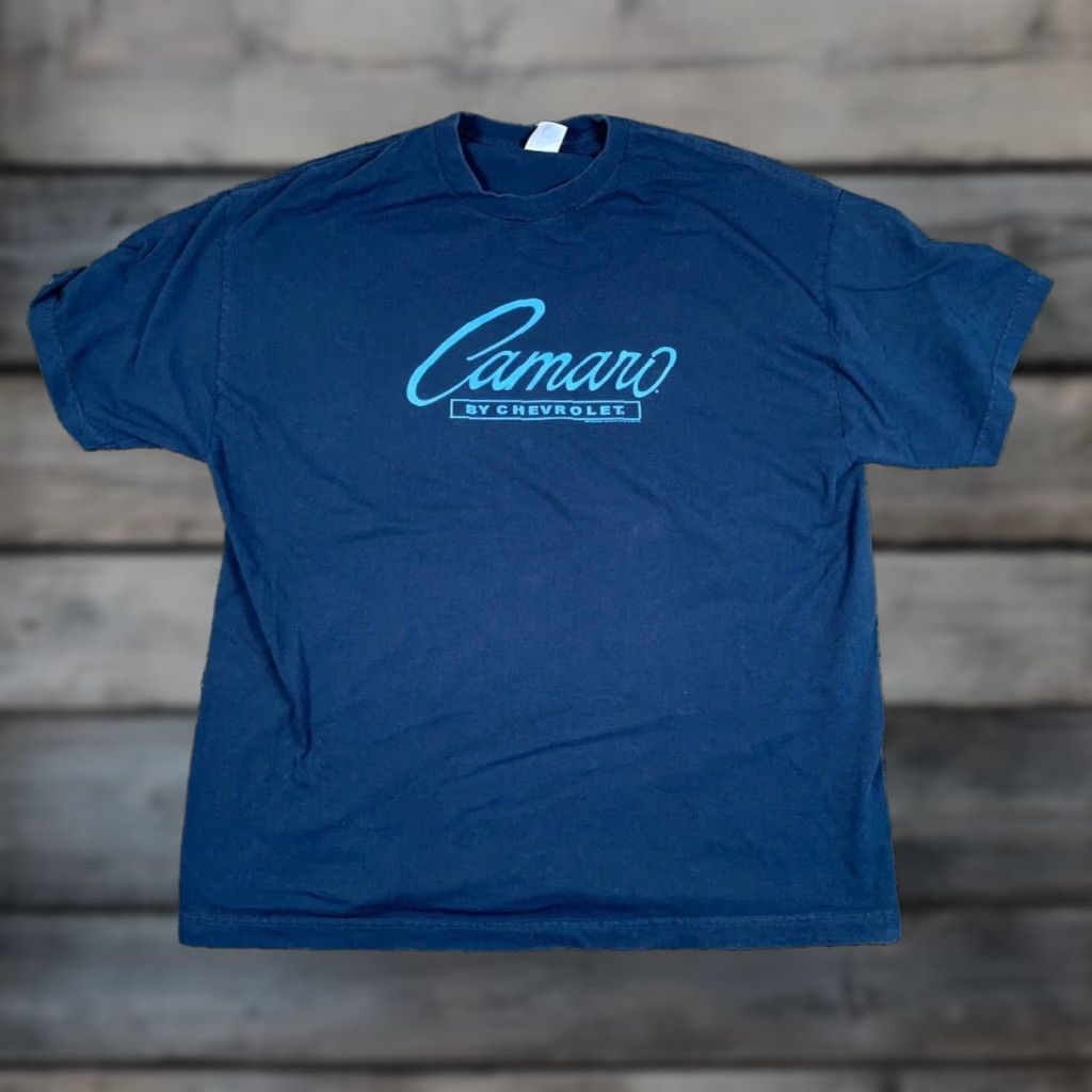 Logo 7 Chevrolet Camaro Logo Shirt Adult 2XL Dark Blue Crew Neck Cotton Graphic Print Alstyle Mens Size US XXL / EU 58 / 5 - 1 Thumbnail