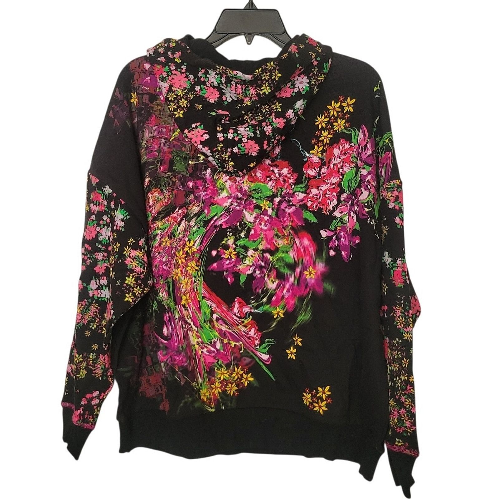 Desigual Desigual Hoodie Women Floral Art Black Multi Pullover Size S Size S / US 4 / IT 40 - 3 Thumbnail
