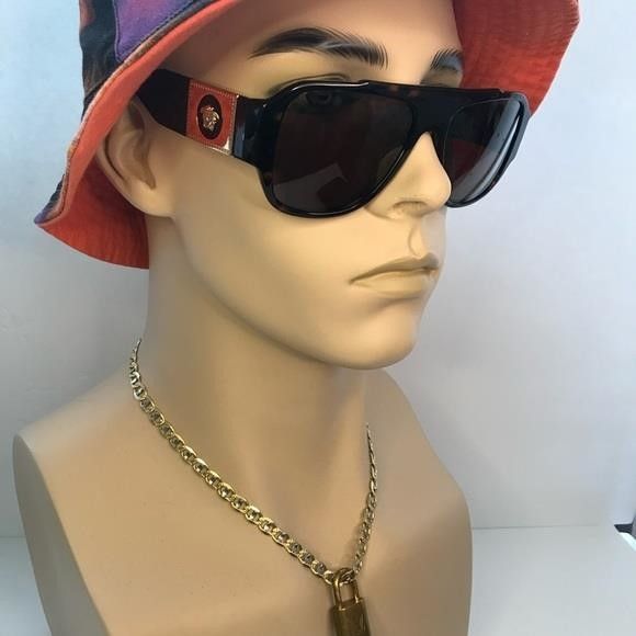 Versace New Authentic Versace VE4436U Havana Dark Brown Sunglasses", Size ONE SIZE - 1 Thumbnail