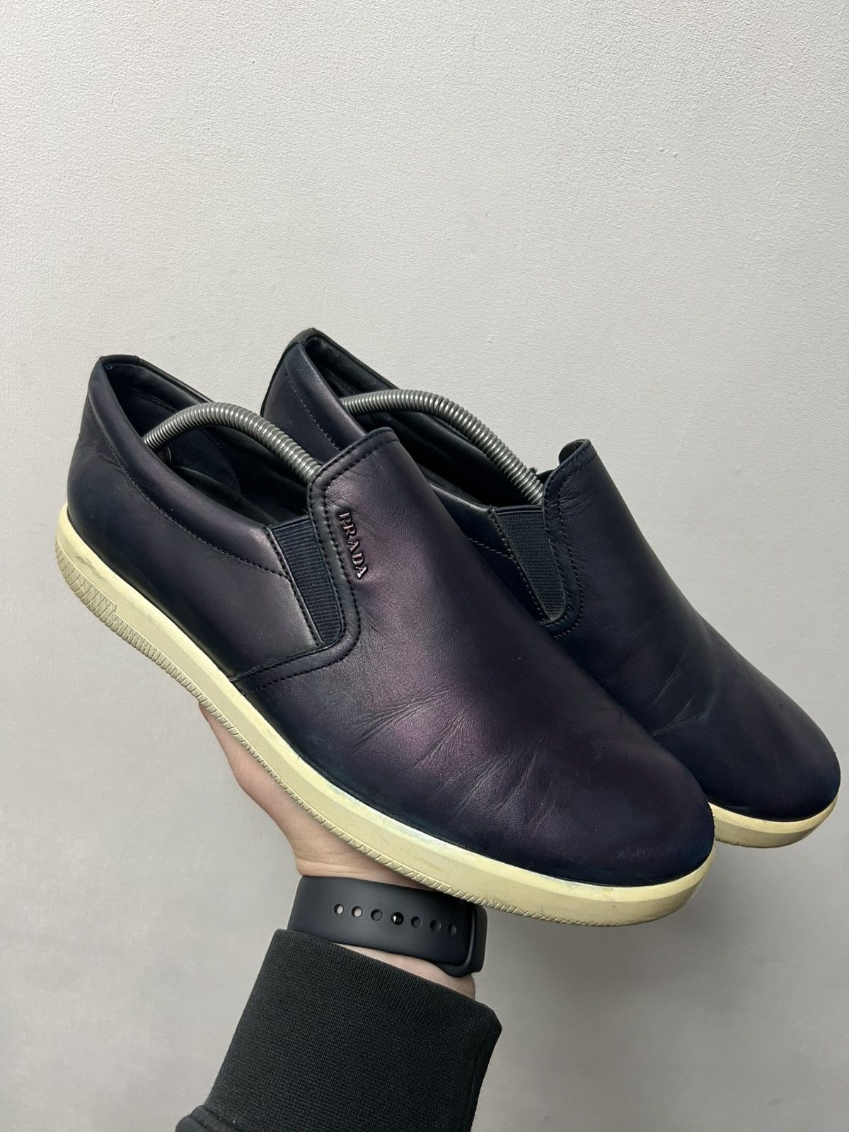 Prada Prada Suede Leather Slip On Loafers Luxury Shoes Size US 8 / EU 41 - 1 Thumbnail