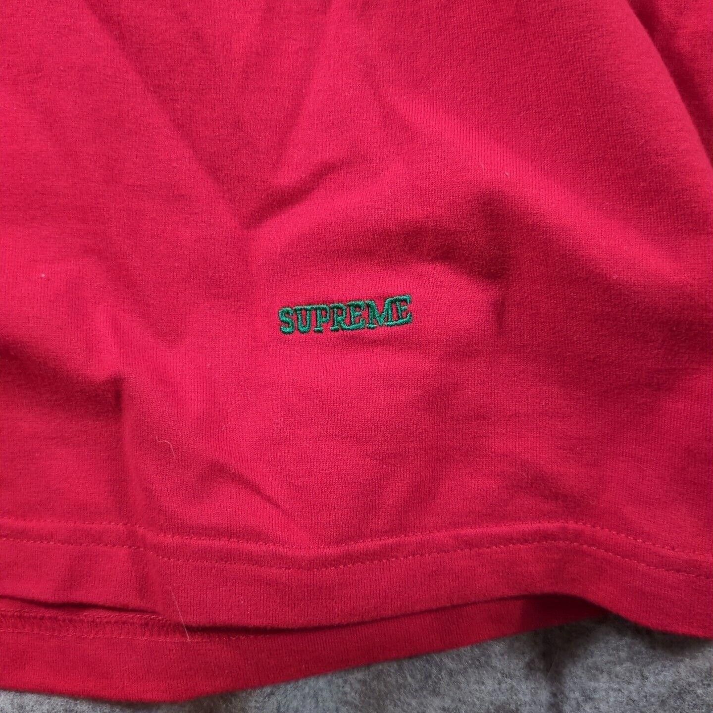 Supreme Supreme S/S T-Shirt Large Red New York Embroidered Size US L / EU 52-54 / 3 - 3 Thumbnail