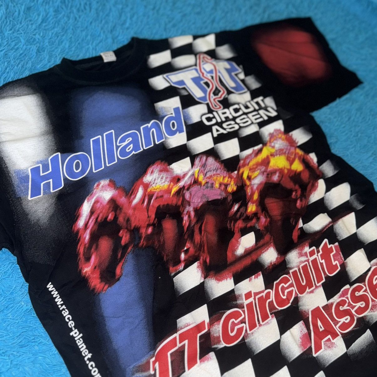 Other Vintage Over Print Moto Holland TT Circuit Assen Size US XL / EU 56 / 4 - 5 Thumbnail