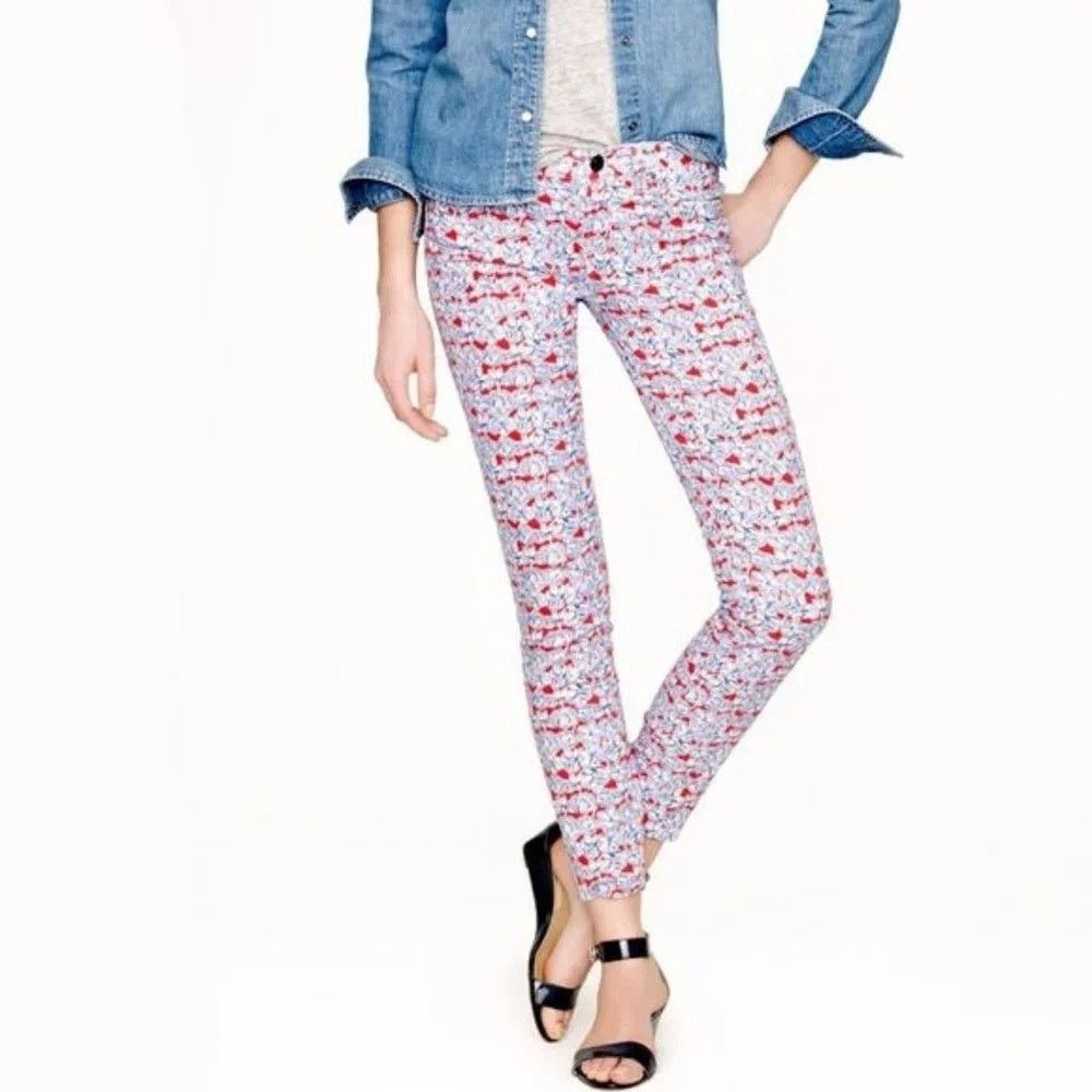 J.Crew J.CREW Toothpick Liberty Matilda Tulip Floral Jeans Size 27 Size 27" / US 4 / IT 40 - 1 Thumbnail