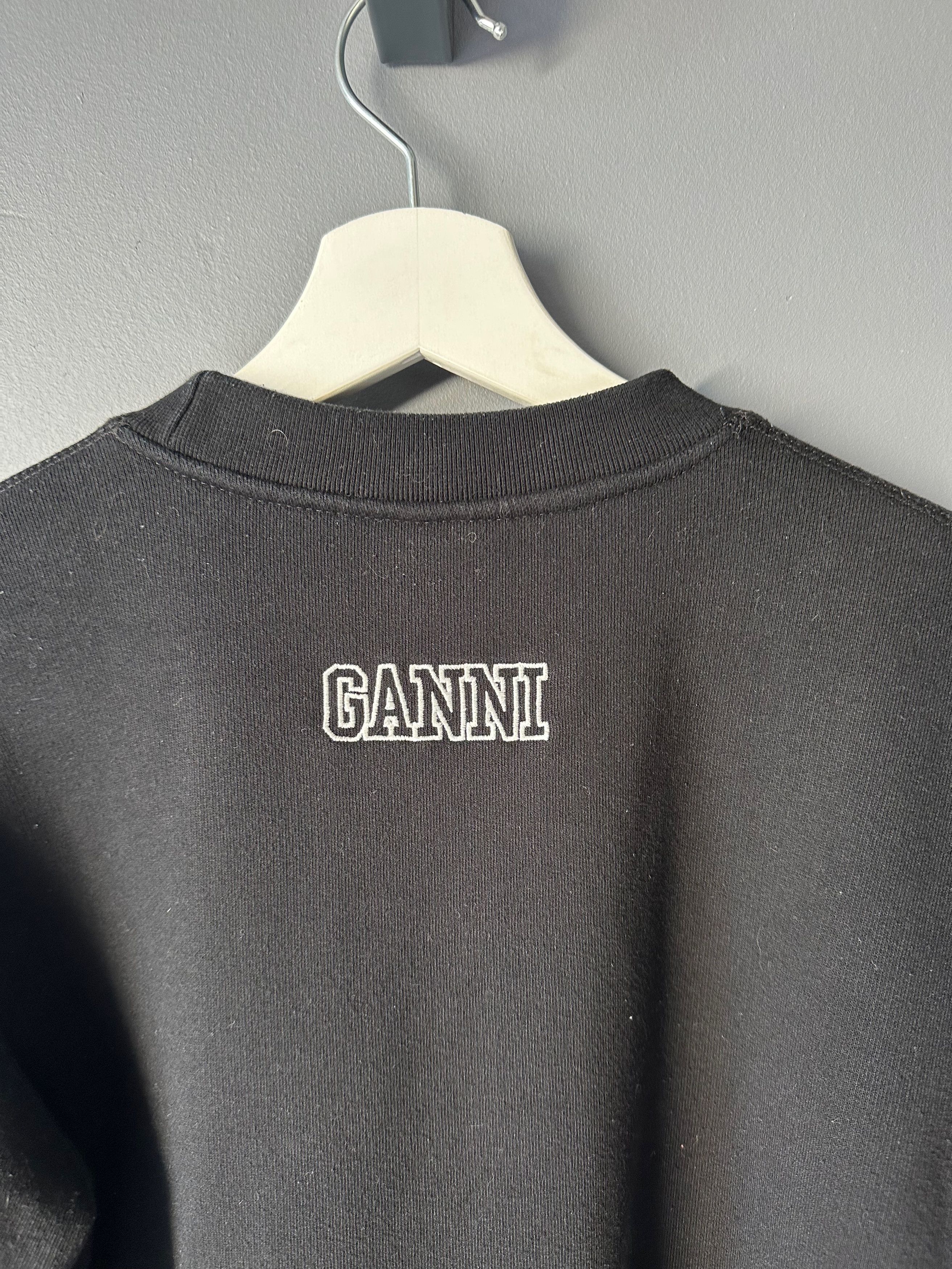 Ganni Ganni Software Black Sweatshirt Black Logo Balloon Sleeve Size M / US 6-8 / IT 42-44 - 7 Thumbnail