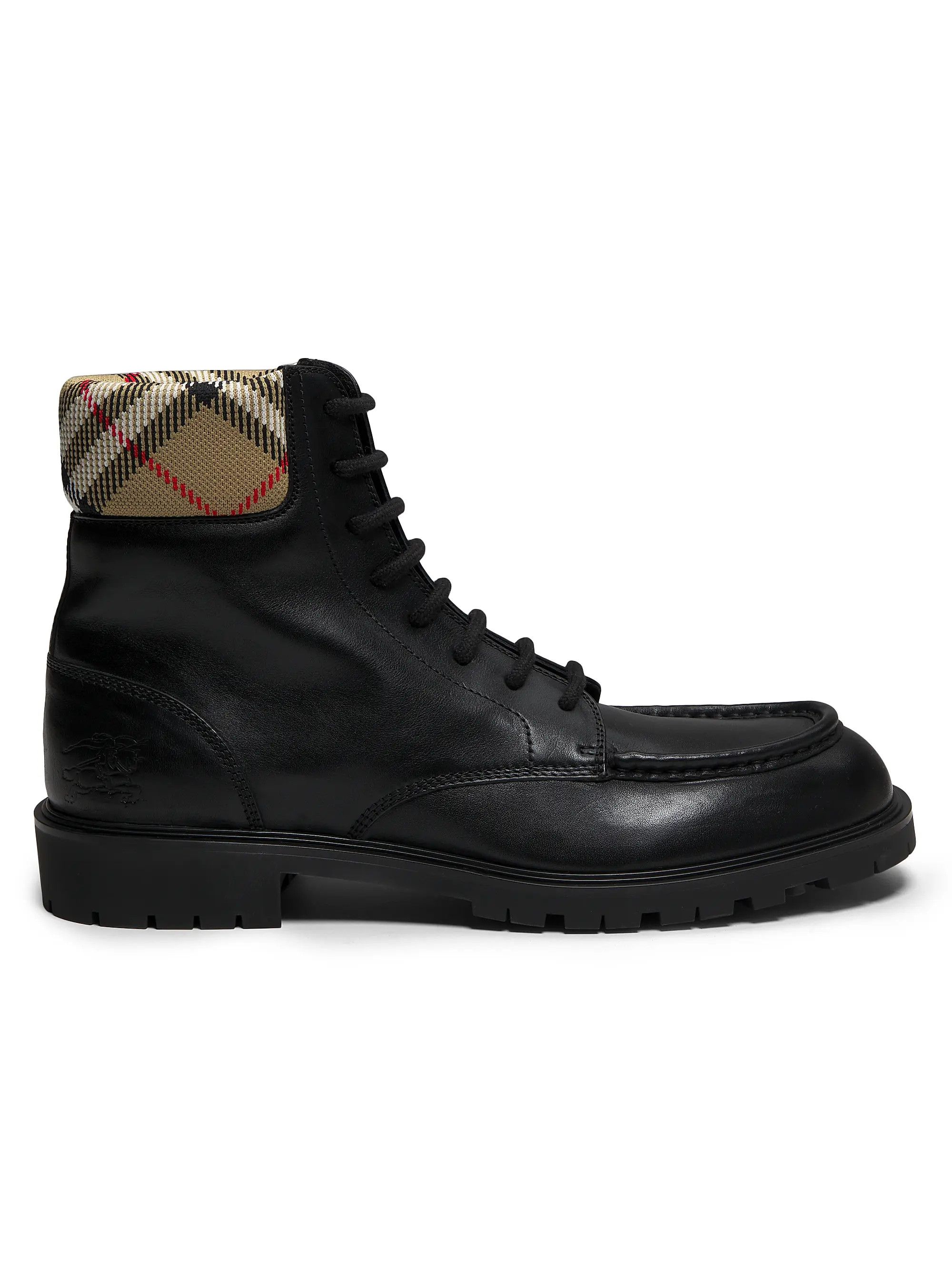 Burberry os11x0526 Rogue Leather Lace-Up Combat Boots in Black Size US 10 / EU 43 - 1 Thumbnail