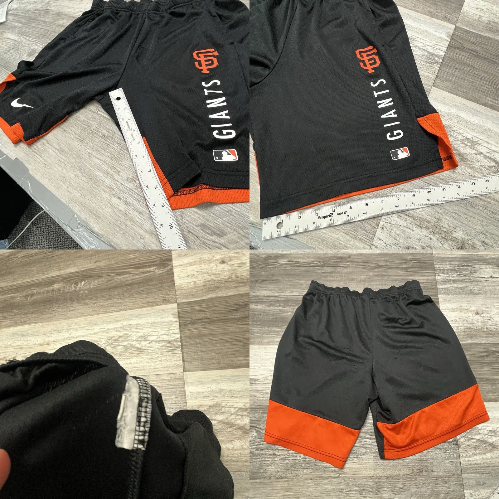 Nike VINTAGE Nike San Francisco Giants Athletic Shorts Mens L Black Team Issued MLB Size US 33 - 8 Thumbnail