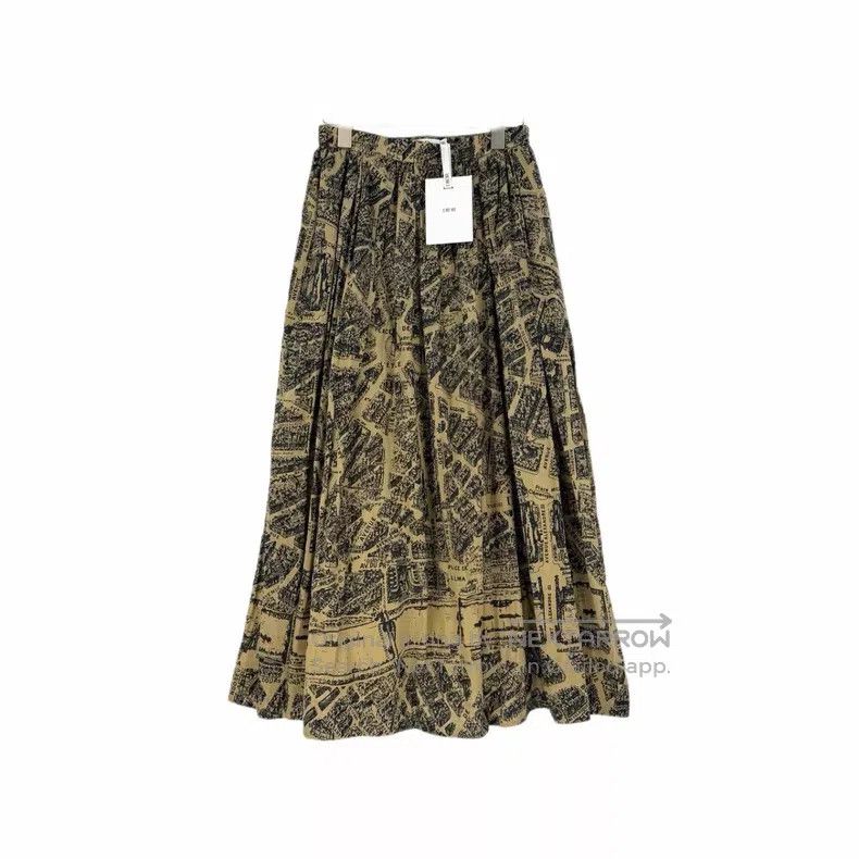 Dior Dior Brown city map skirt Size 25" / US 0 / IT 36 - 1 Thumbnail