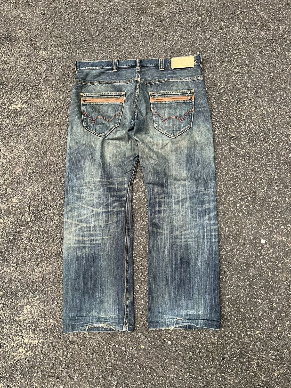 Japanese Brand Vintage Edwin XV-S Rusty Faded Distressed Denim Jean Size 38 Size US 38 / EU 54 - 8 Thumbnail