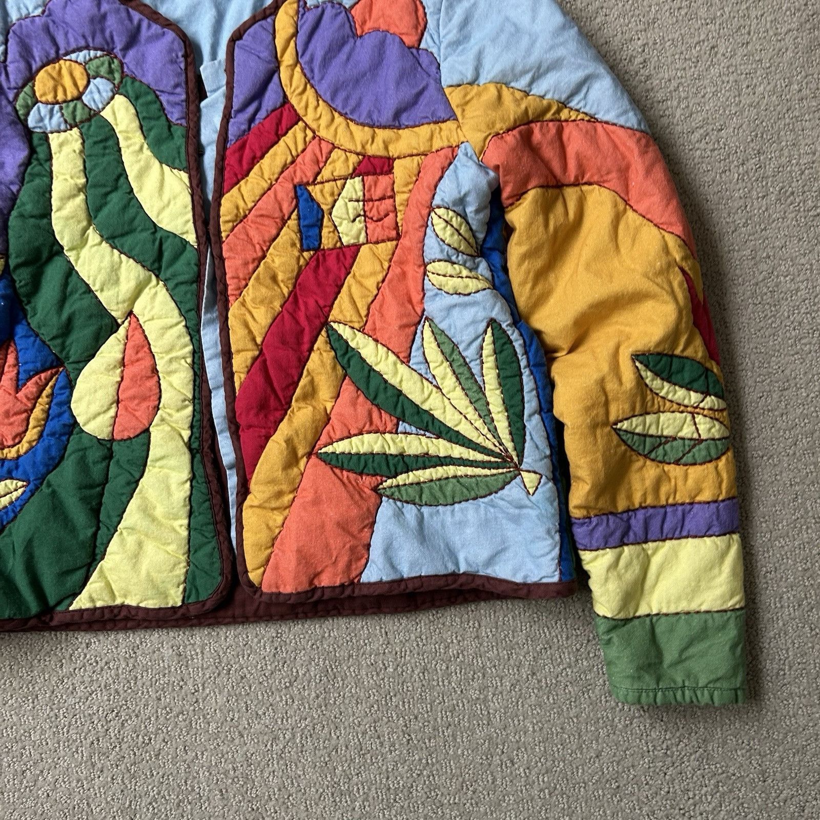 MOTHER MOTHER Women’s Jacket On The Fringe Quilted Coat 70s Colorfu Size S / US 4 / IT 40 - 8 Thumbnail