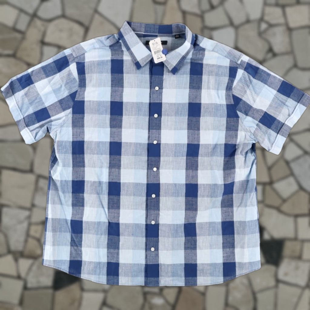 Vintage Synergy Woven Cotton Plaid Button Up Shirt Blue Men's 2XL Size US XXL / EU 58 / 5 - 1 Thumbnail