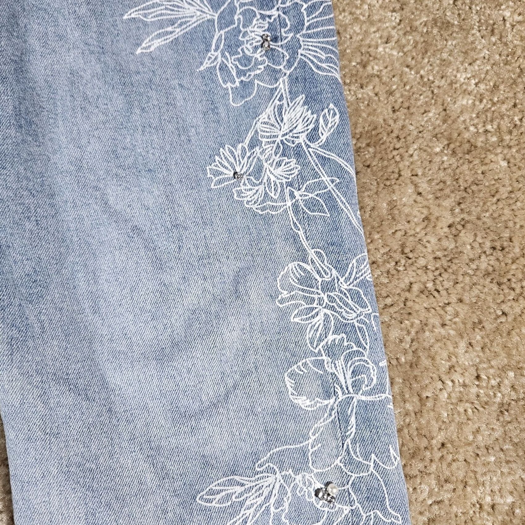 Express Express Jeans Womens 4 Skinny High Rise Button Fly Distressed Denim Blue Casual Slim - Women's Jeans Size 27" / US 4 / IT 40 - 2 Thumbnail