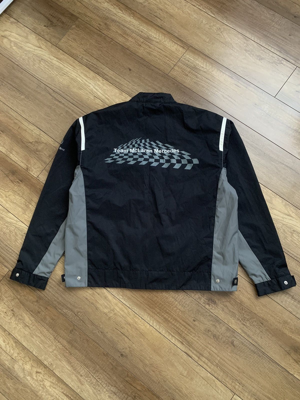 image of Mercedes Benz Mclaren Formula Racing Jacket Vintage 90's in Black, Men's (Size XL)