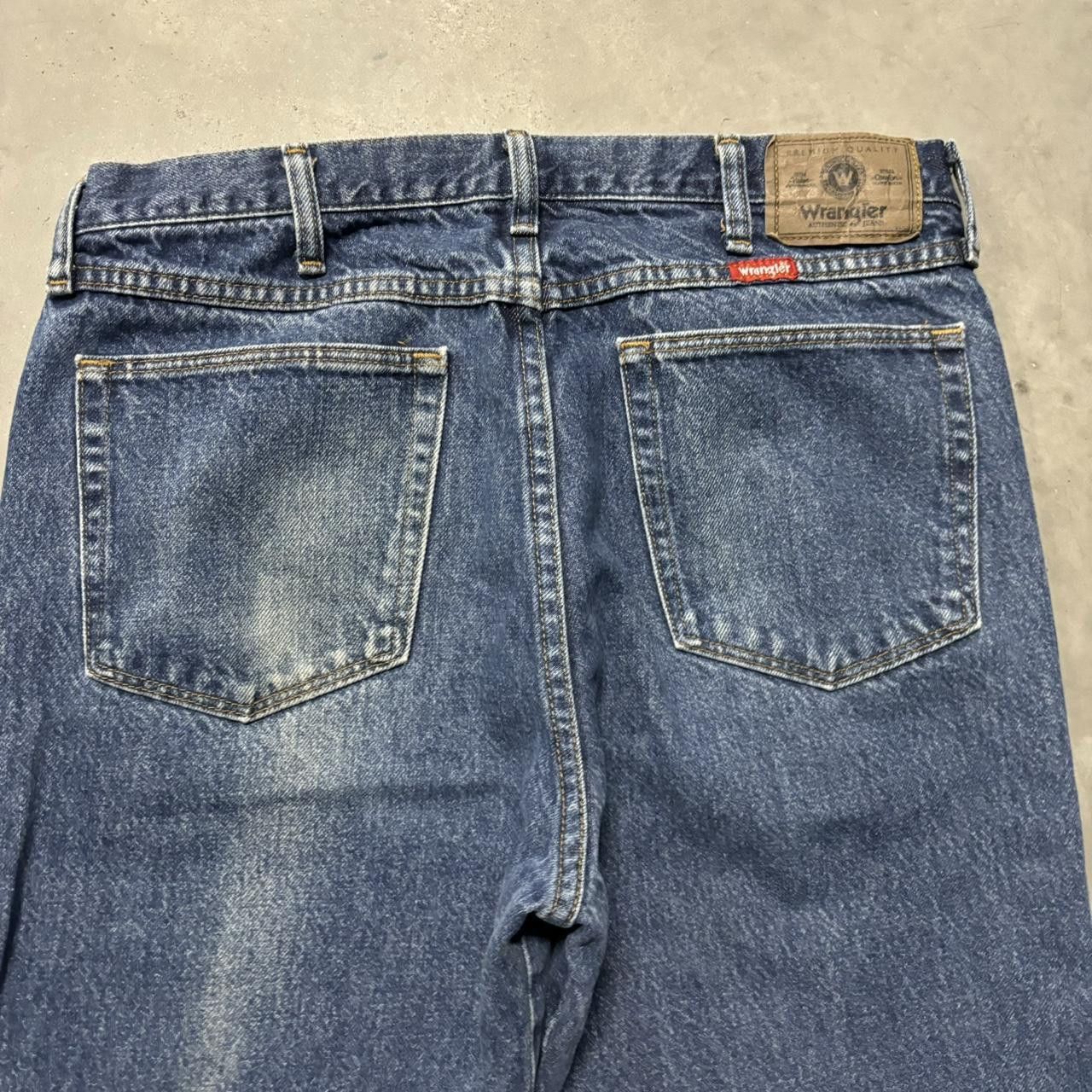 Japanese Brand × Vintage Crazy Vintage Y2K/2000s Grunge Faded Dark Wash Denim Jeans! Size US 33 - 7 Thumbnail