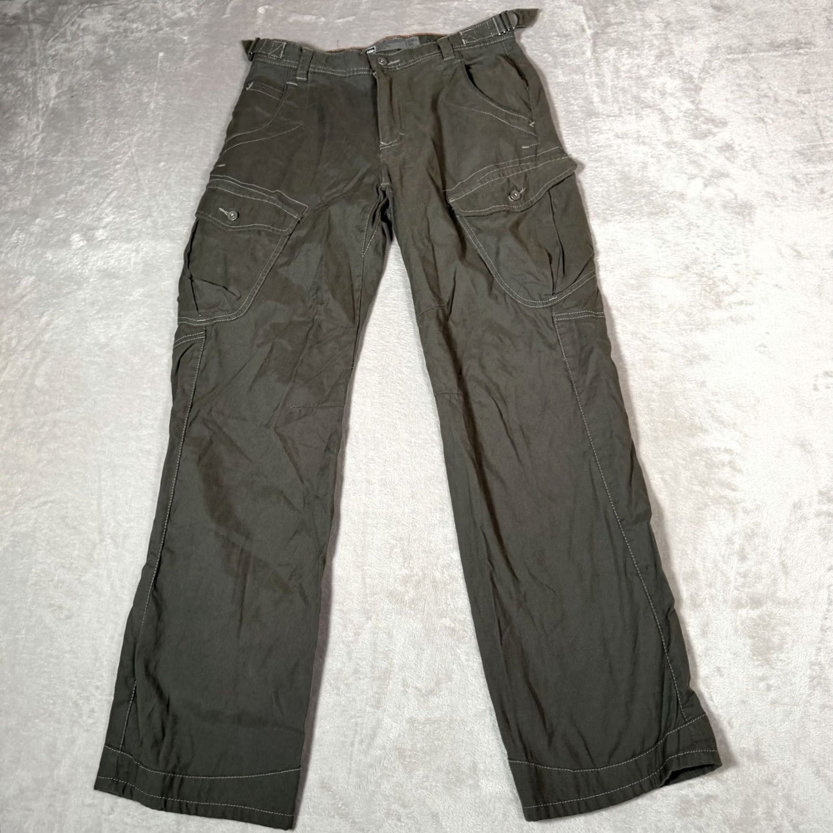 Vintage REI Pants Mens 32x32 Green Cargo Nylon Outdoors Lightweight Hiking Straight Leg Pocketed Relaxed Fit Regular Size 32 Mens Size US 32 / EU 48 - 2 Thumbnail