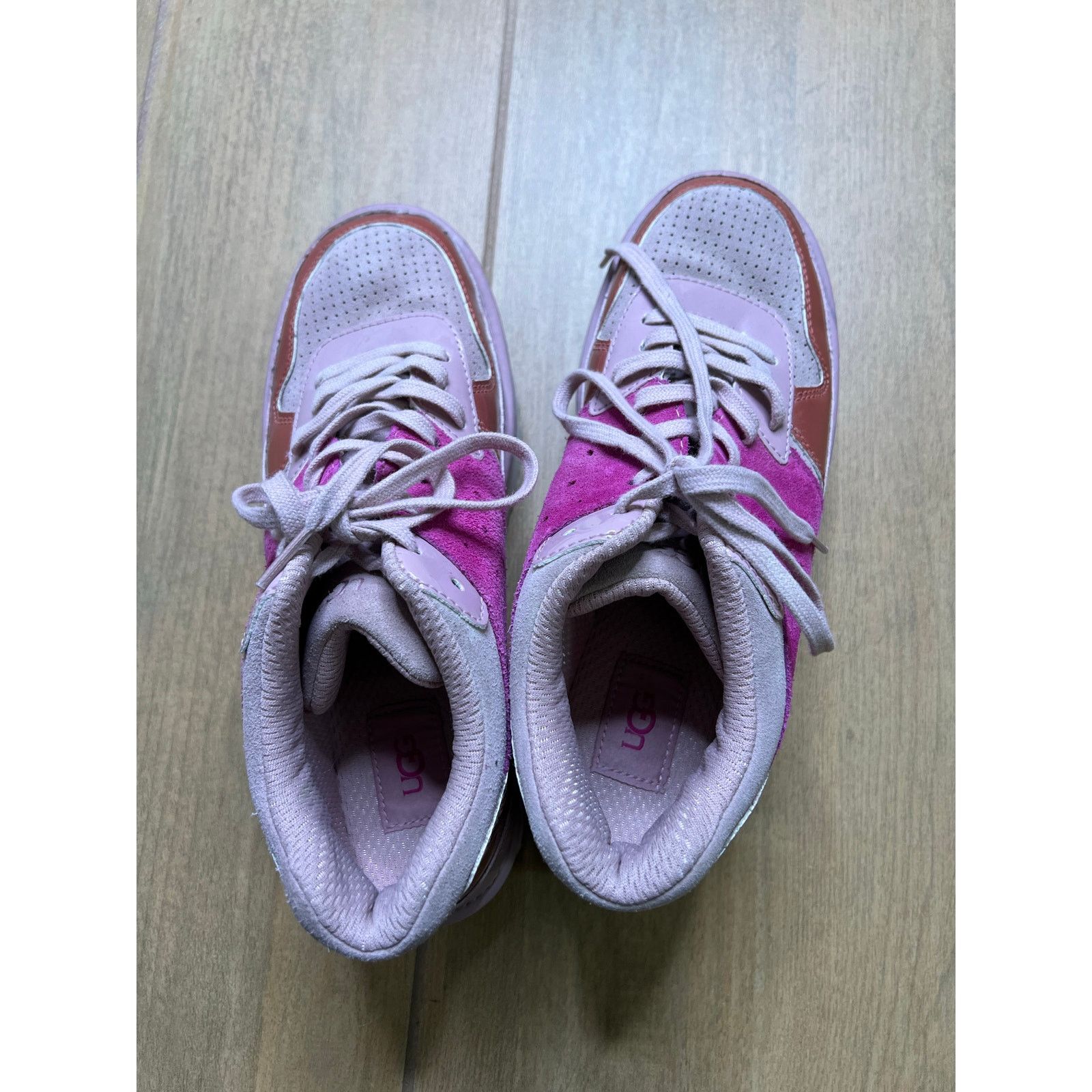 Ugg UGG Platform Sneakers Pink Suede Leather Chunky Womens Sz 9 Size US 9 / IT 39 - 13 Thumbnail