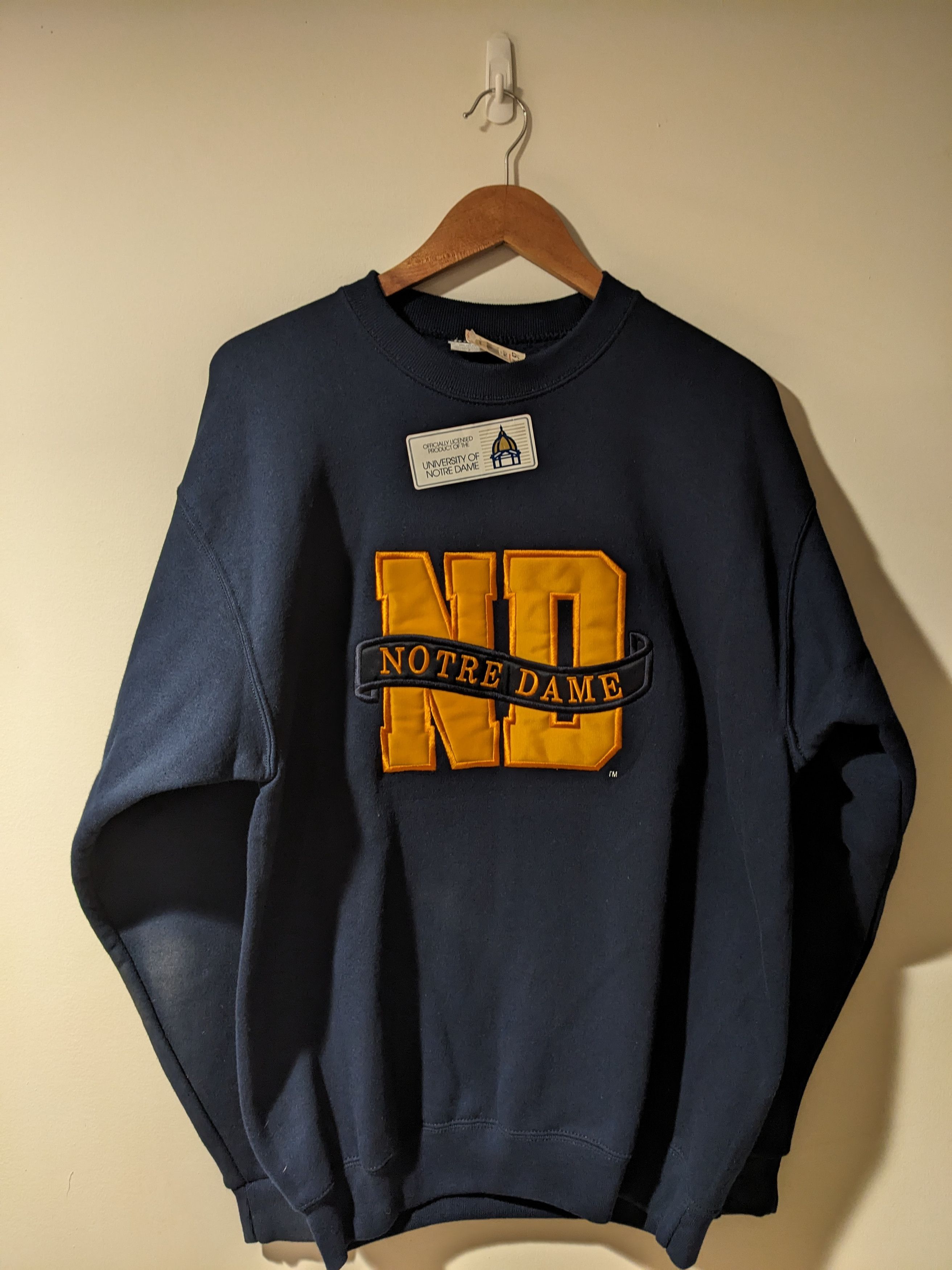 Vintage Vintage 90s Notre Dame Fighting Irish College Sweatshirt Size US L / EU 52-54 / 3 - 1 Thumbnail