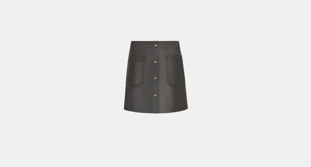Dior o1sh3x0225 'CD' Button Short Skirt in Black Size 30" / US 8 / IT 44 - 1 Thumbnail